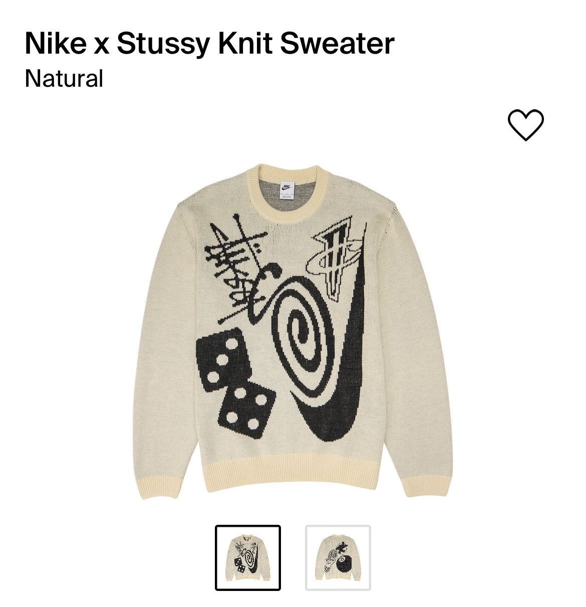Nike Nike Stussy Knit Sweater Natural | Grailed