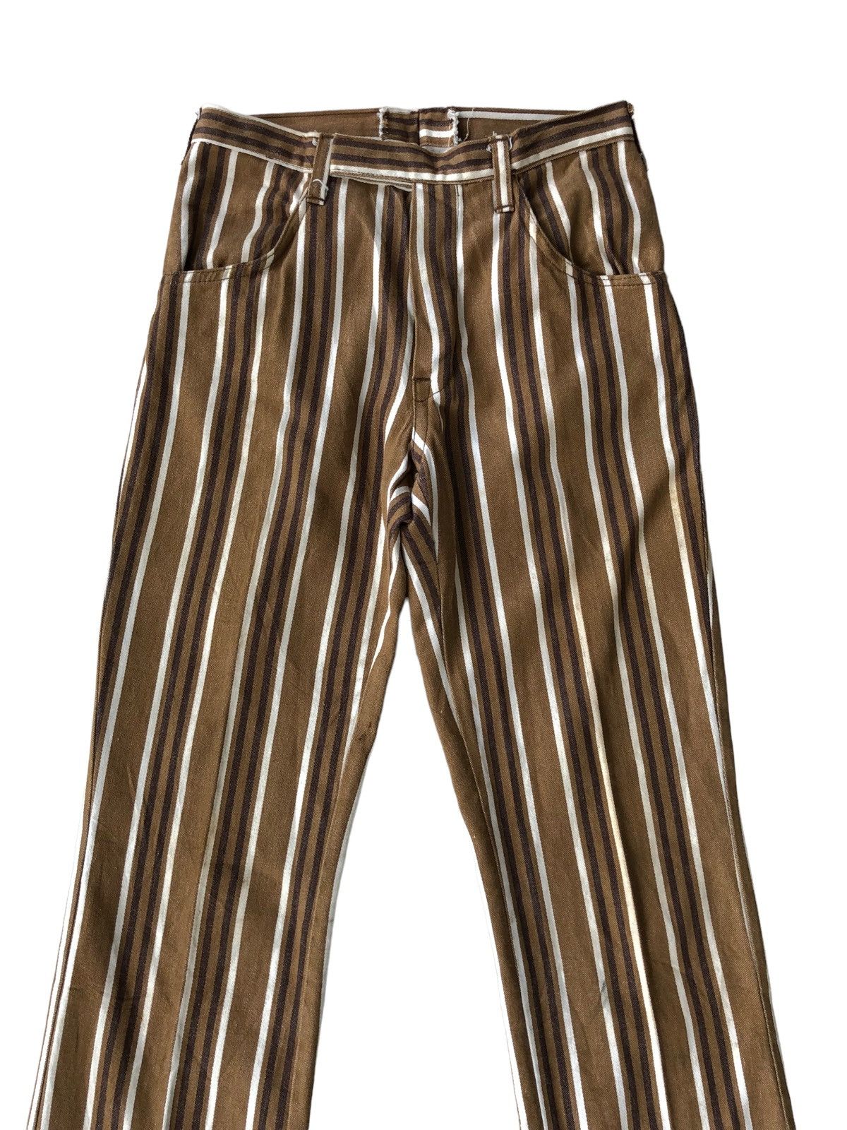 Vintage RARE🔥60s Psychedelic Hippies Lightning Zip Flare Pants Size US 27 - 4 Thumbnail