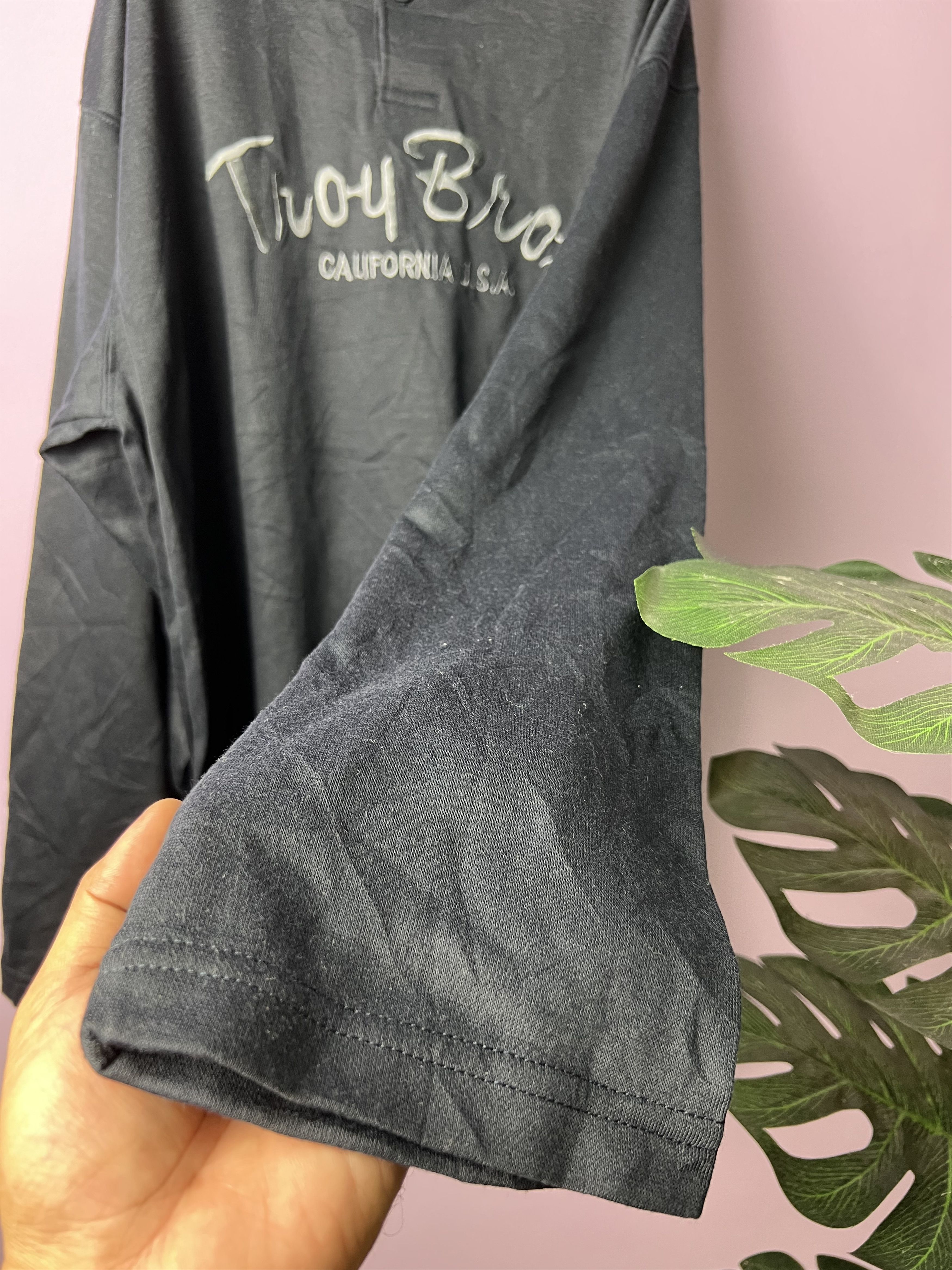 American Apparel 🔥Embroidery Troy Bros Long Sleeves Tees Size US L / EU 52-54 / 3 - 6 Thumbnail