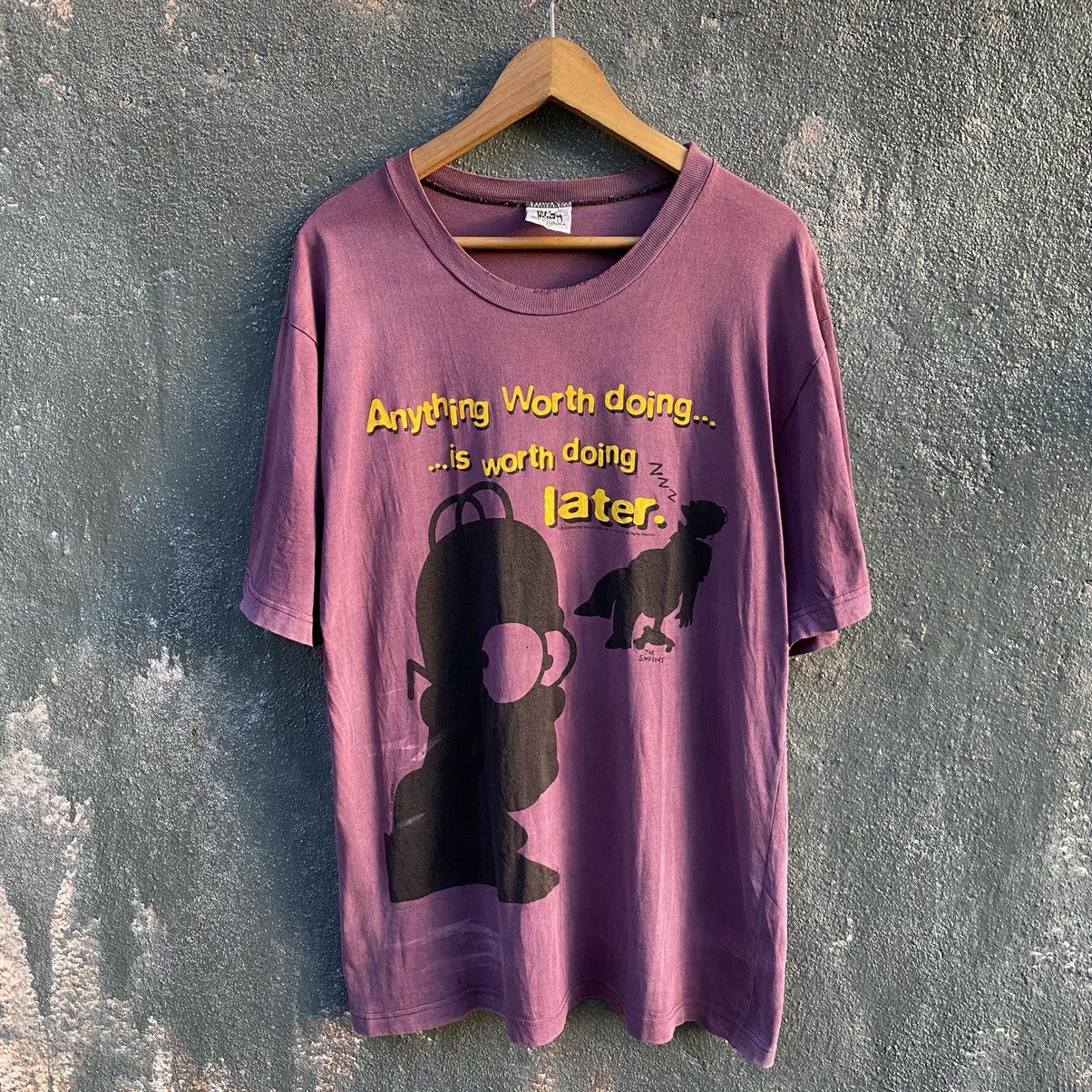 Cartoon Network Thrashed Faded Vintage 90s The Simpsons ERD GRUNGE TEE Size US XL / EU 56 / 4 - 1 Thumbnail