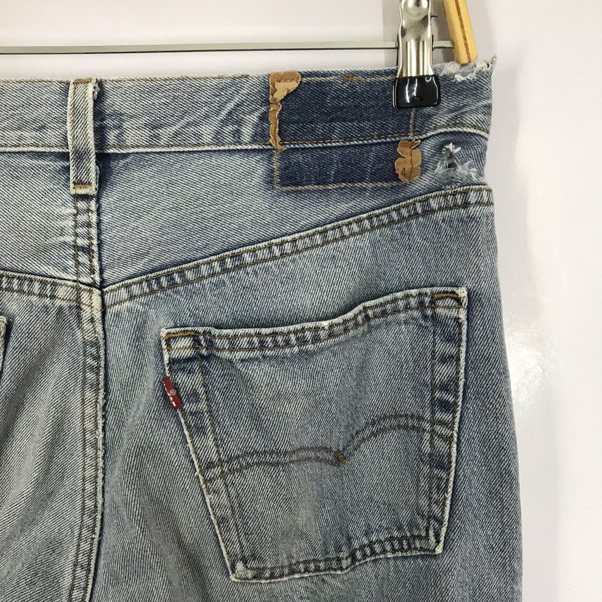 Levi's Vintage Clothing 90 Levi’s 501 Daicock koi Scales Custom Denim pants Size US 29 - 7 Thumbnail
