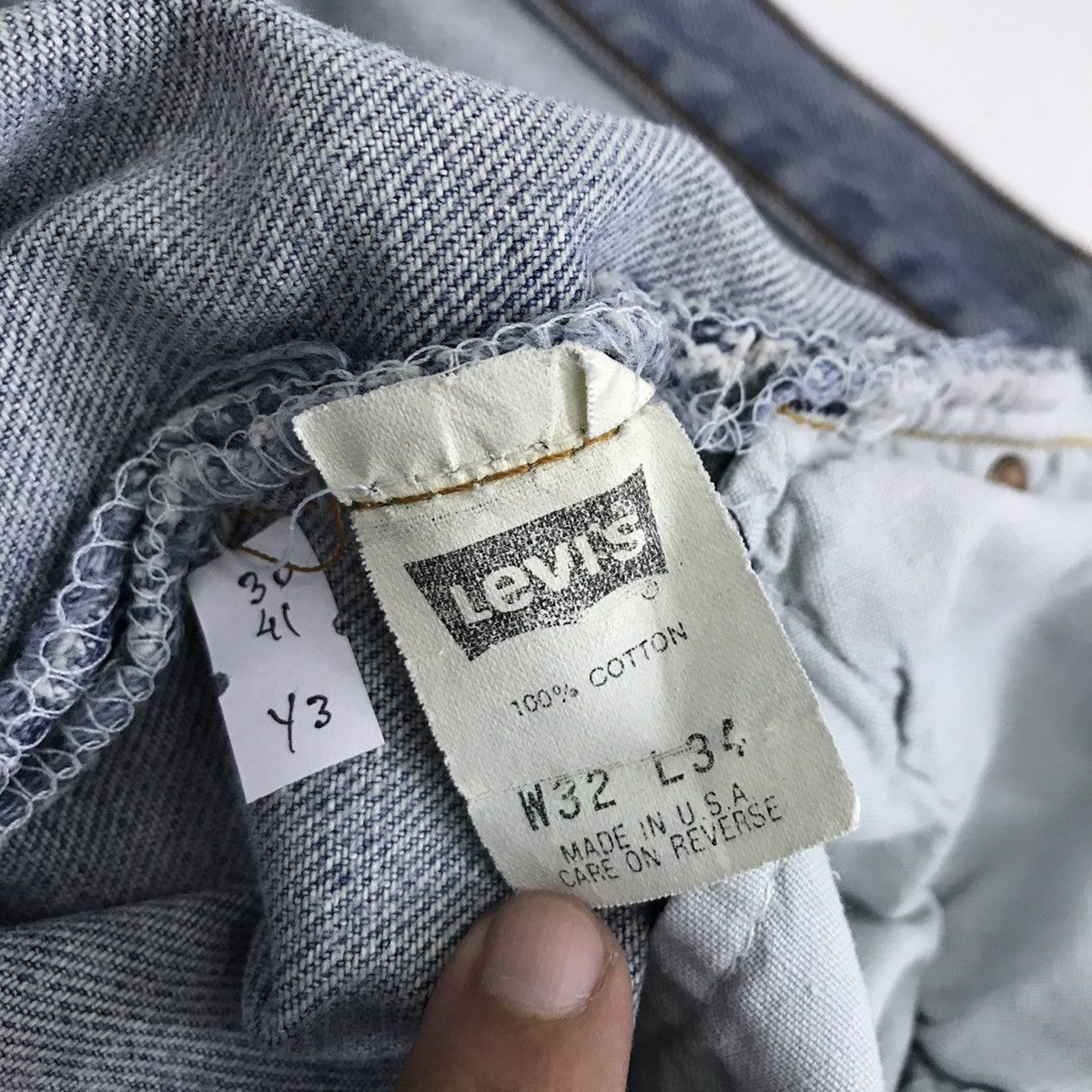 Levi's Vintage Clothing 90 Levi’s 501 Daicock koi Scales Custom Denim pants Size US 29 - 15 Thumbnail