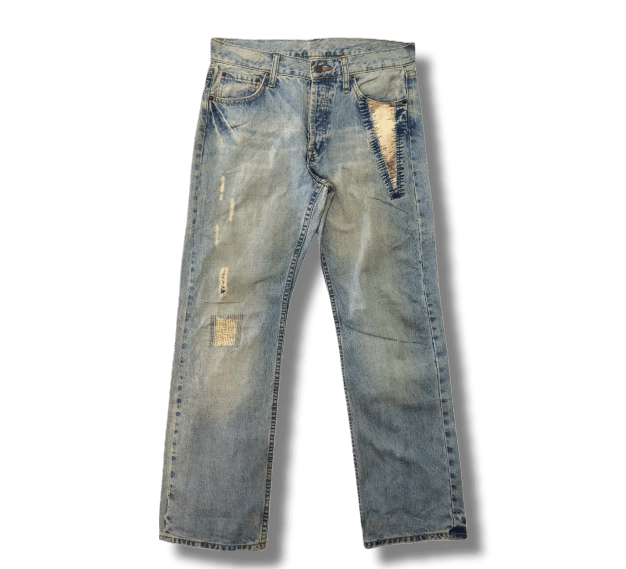 Image of Distressed Denim x Takeo Kikuchi Best Offerjapanese Takeo Kikuchi Jeans in Blue Distressed (Size 33