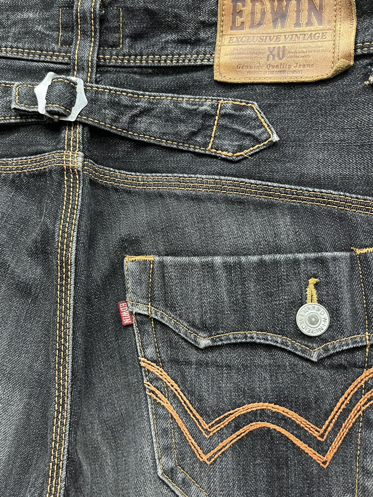 Japanese Brand 🔥Exclusive Vintage Distressed Buckle Back Flare Denim Jeans Size US 31 - 5 Thumbnail