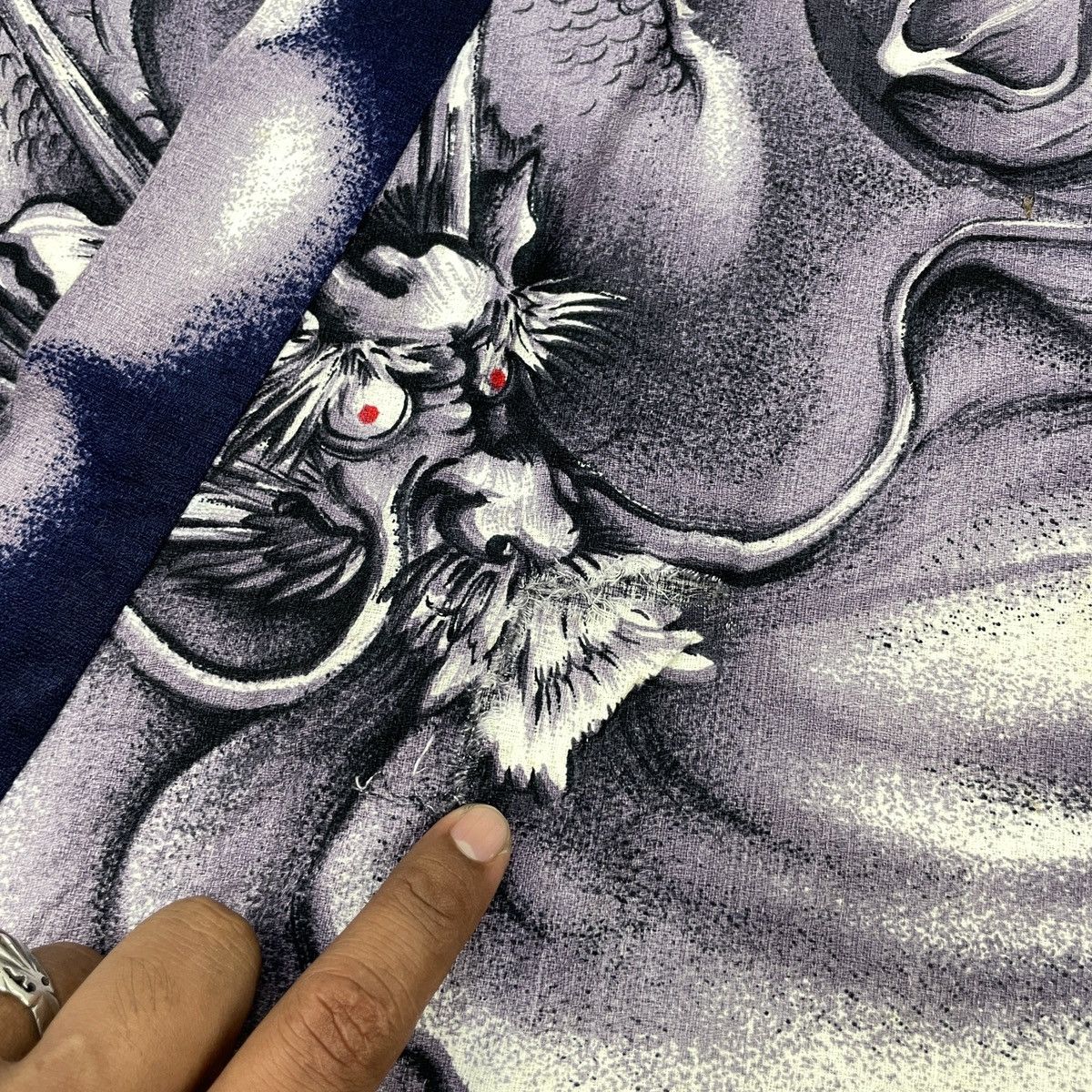 Japanese Brand Japanese Traditional Distressed Kimono Dragon Big Logo Size US S / EU 44-46 / 1 - 10 Thumbnail