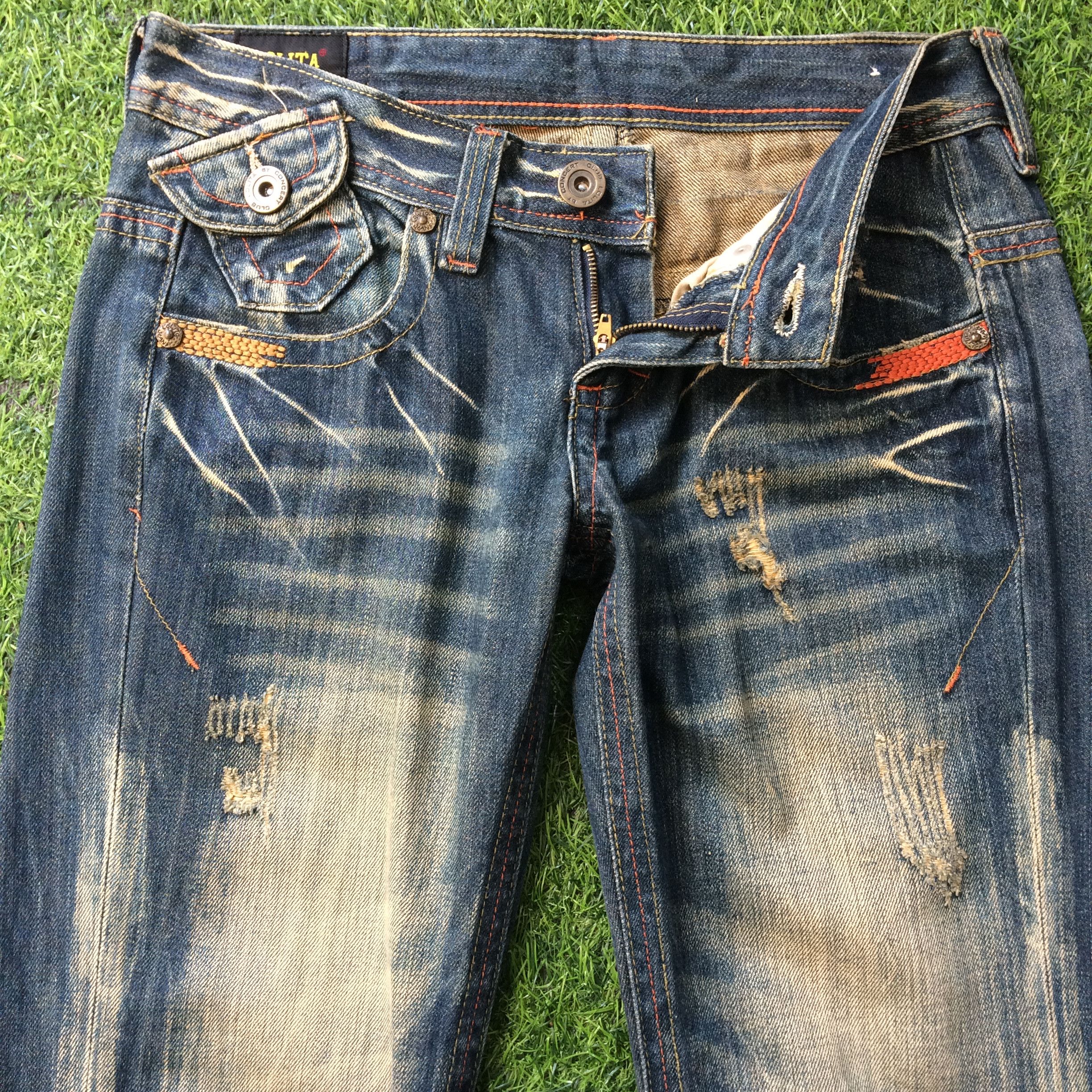 Japanese Brand Lolita Japan Wide Leg Jeans #D-468 Size 27" / US 4 / IT 40 - 3 Thumbnail