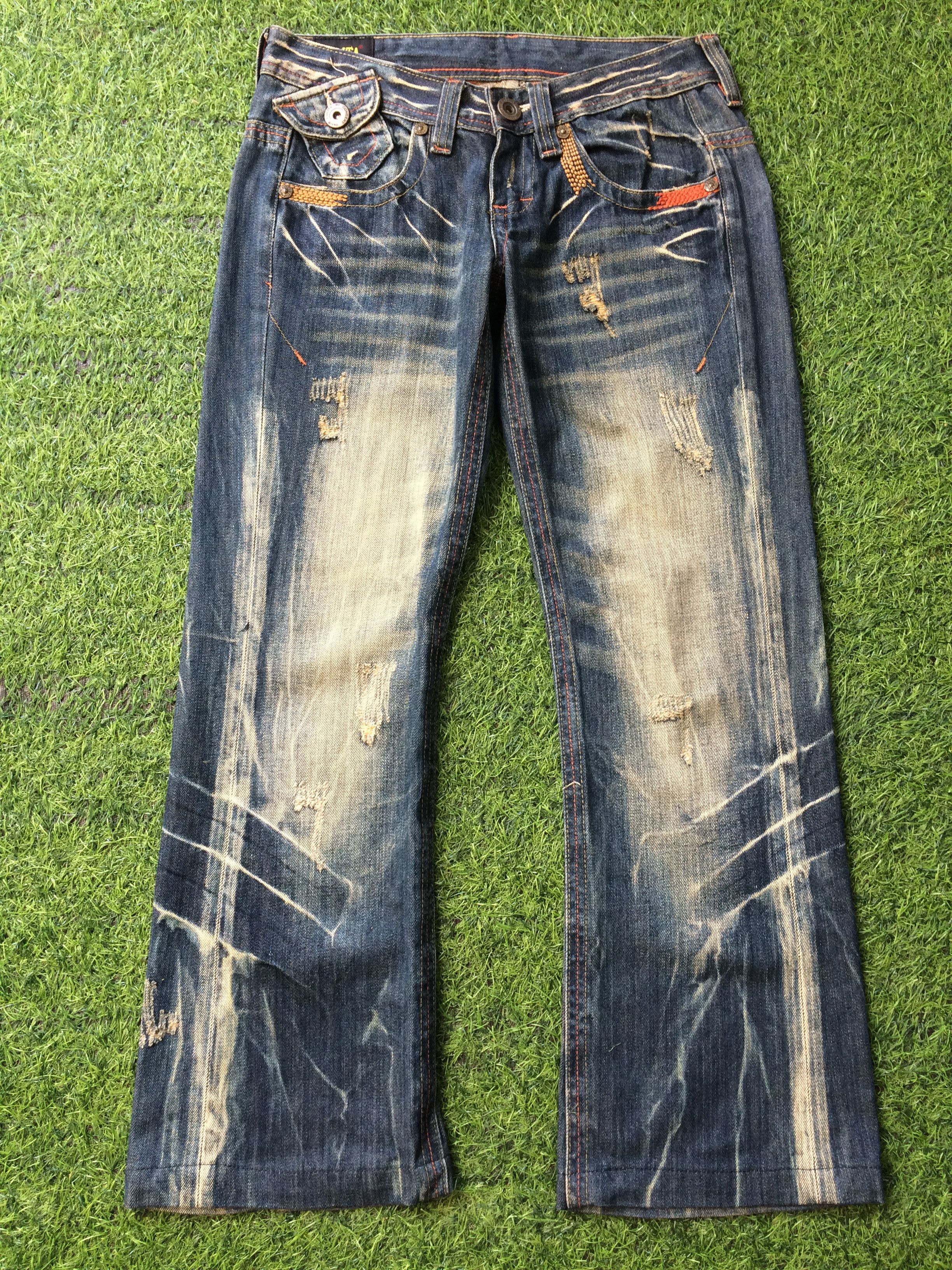 Japanese Brand Lolita Japan Wide Leg Jeans #D-468 Size 27" / US 4 / IT 40 - 1 Thumbnail