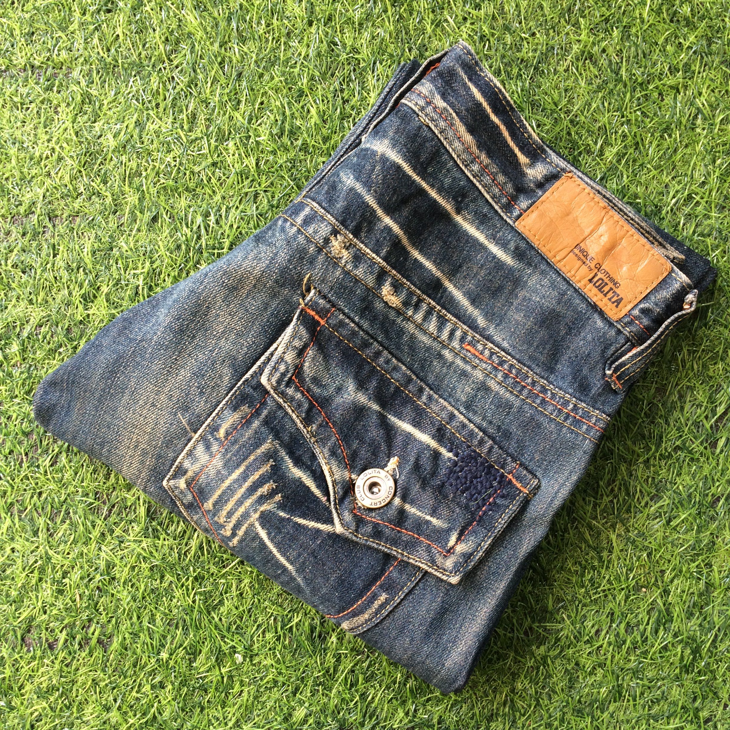 Japanese Brand Lolita Japan Wide Leg Jeans #D-468 Size 27" / US 4 / IT 40 - 9 Thumbnail