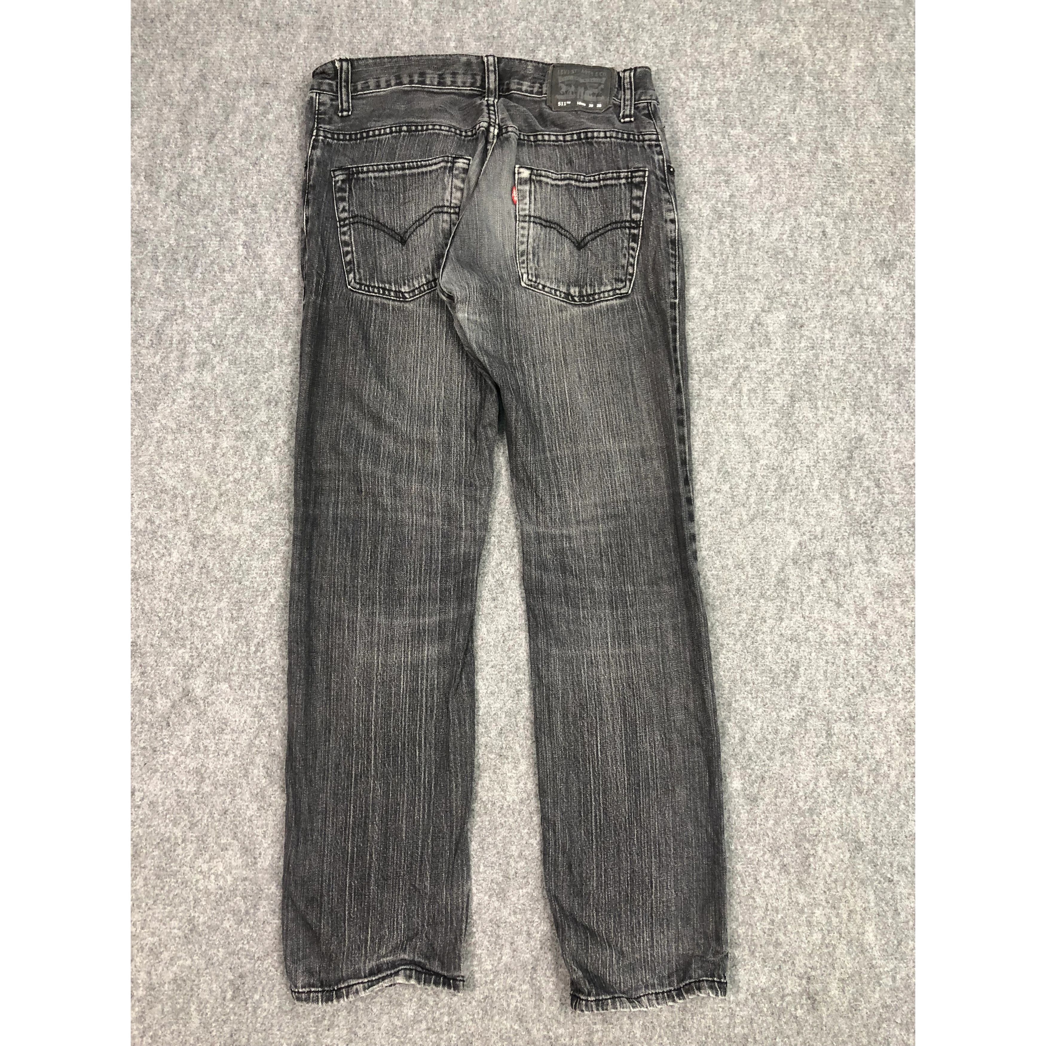 Levi's Vintage Sun Faded Levis 511 Super Black Skinny Jeans DP0207 Size US 28 / EU 44 - 2 Thumbnail