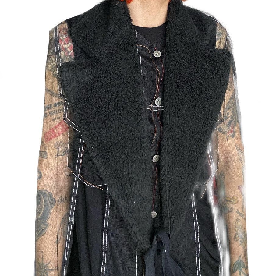 Maison Margiela Fall15 mm6 teddy collar scarf Size ONE SIZE - 2 Thumbnail