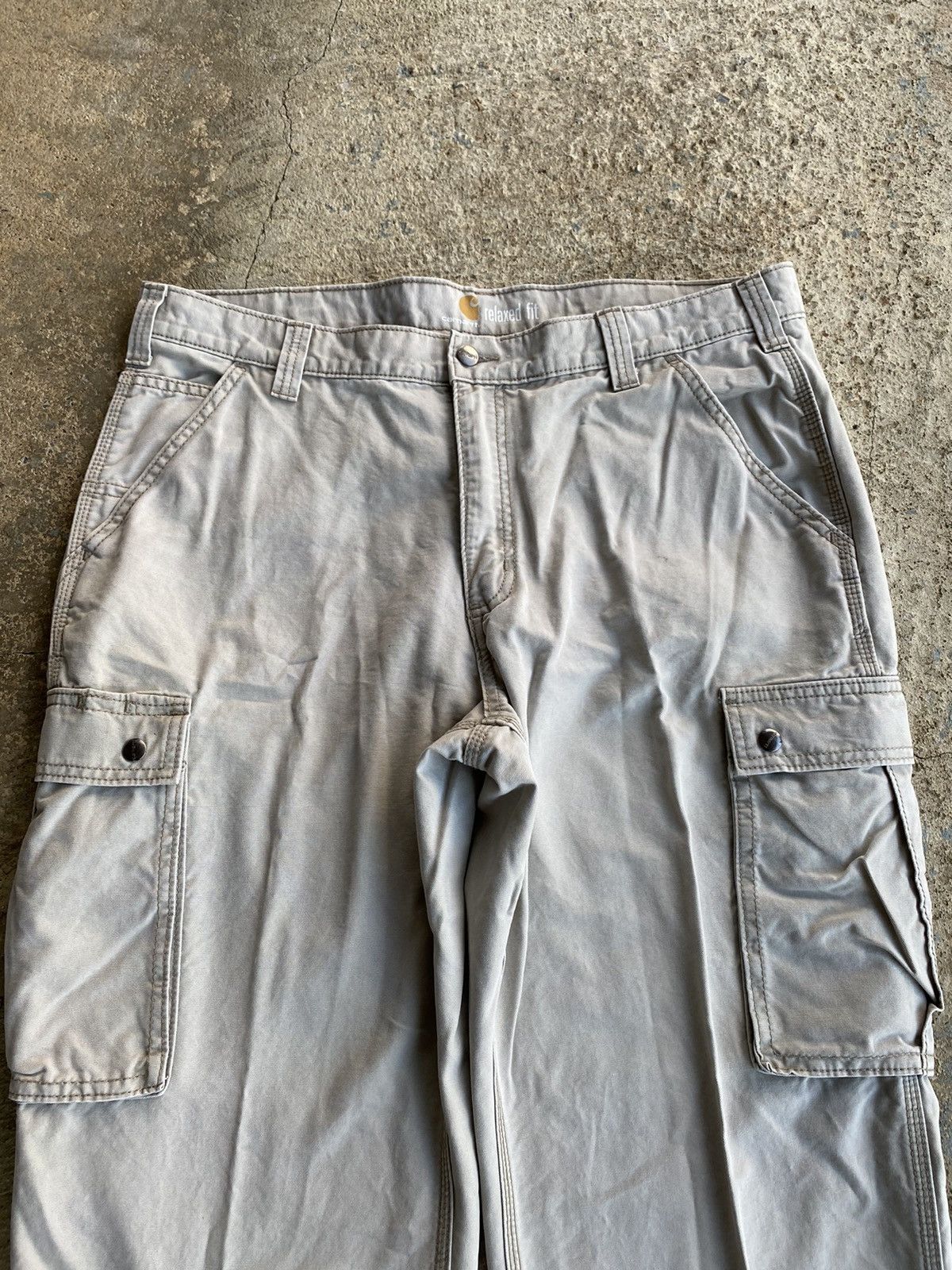 Carhartt × Vintage Vintage Y2K Carhartt Cargo Tan Work Wear Pants Size US 38 / EU 54 - 2 Thumbnail