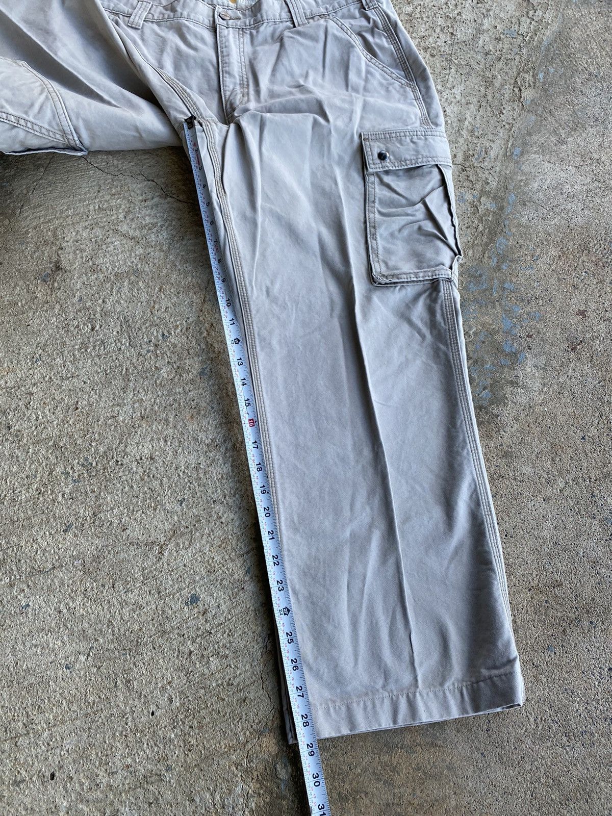 Carhartt × Vintage Vintage Y2K Carhartt Cargo Tan Work Wear Pants Size US 38 / EU 54 - 12 Thumbnail
