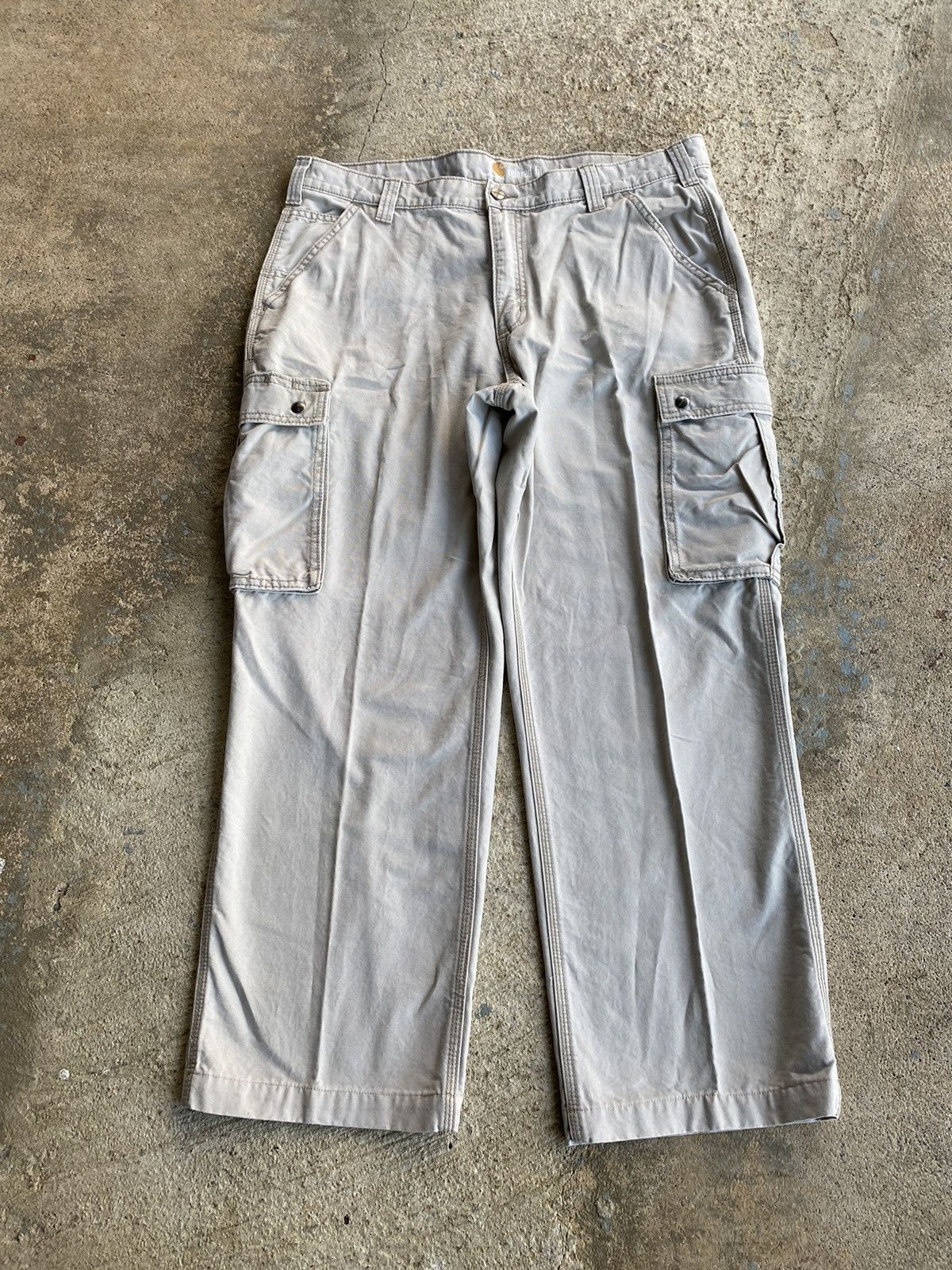 Carhartt × Vintage Vintage Y2K Carhartt Cargo Tan Work Wear Pants Size US 38 / EU 54 - 1 Thumbnail