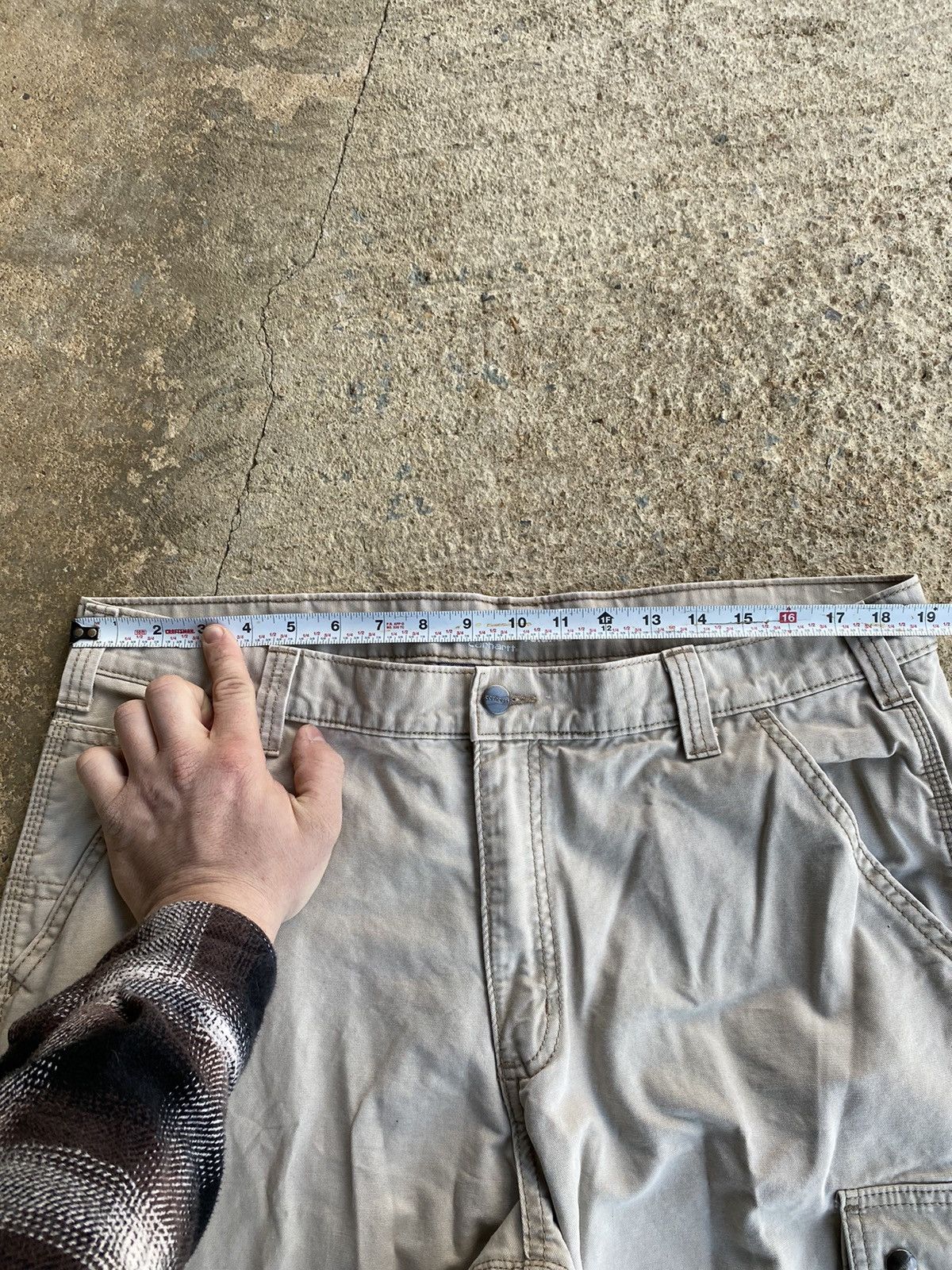 Carhartt × Vintage Vintage Y2K Carhartt Cargo Tan Work Wear Pants Size US 38 / EU 54 - 8 Thumbnail