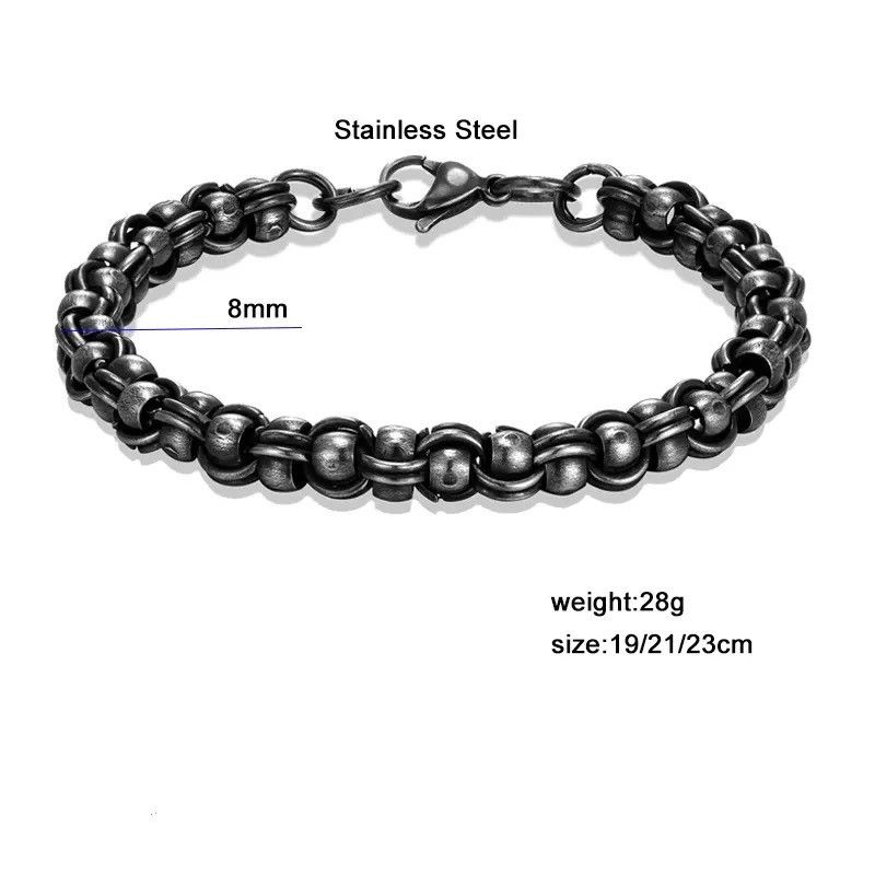 Jewelry Vintage Biker Link Chain Bracelet Size ONE SIZE - 3 Thumbnail