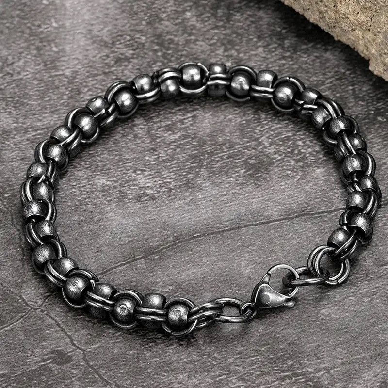 Jewelry Vintage Biker Link Chain Bracelet Size ONE SIZE - 2 Thumbnail