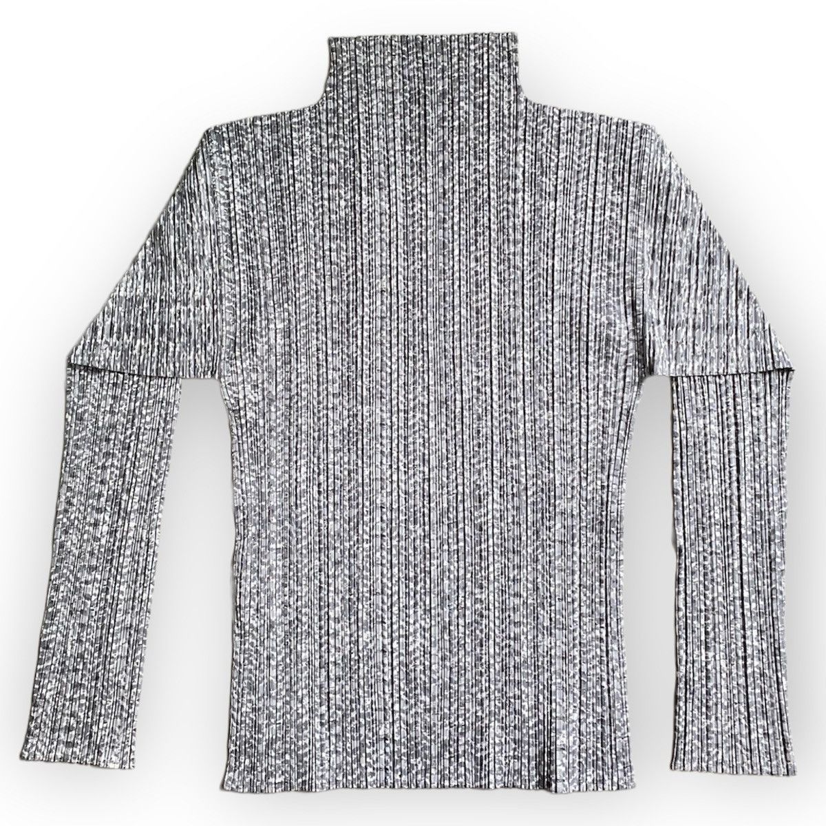 Issey Miyake Pleats Please Mock Neck Top Size L / US 10 / IT 46 - 1 Thumbnail
