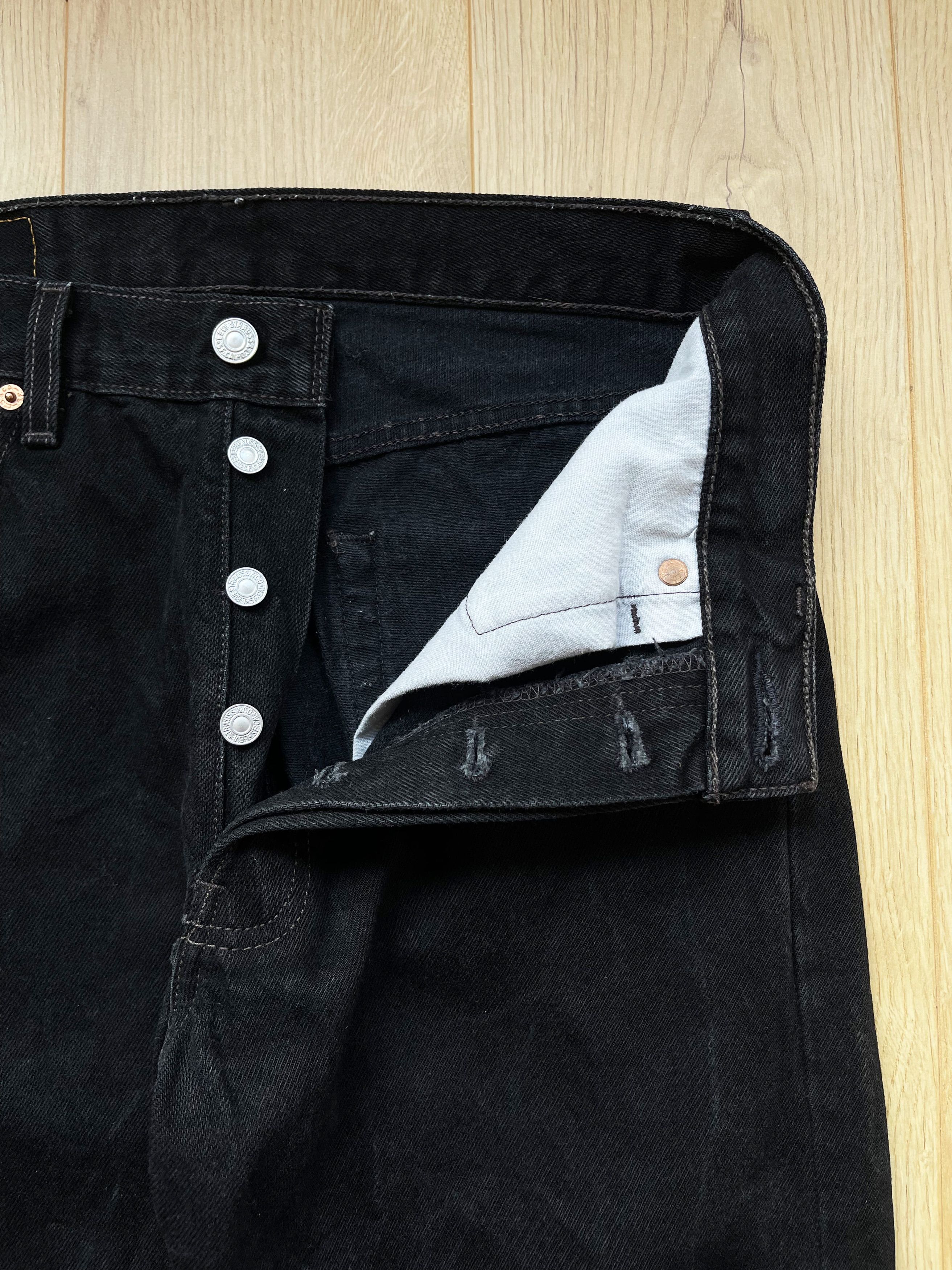 Levi's × Levi's Vintage Clothing × Vintage Vintage Levis 501 Women's Black Denim Jeans Pants Size 29" - 2 Thumbnail