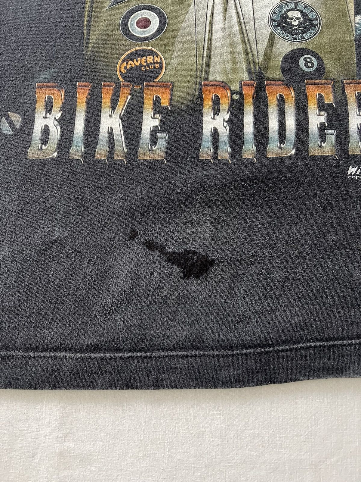 Band Tees Vintage 90s Bulldog Bike Riders Wild Dog Faded Black Tee Size US L / EU 52-54 / 3 - 7 Thumbnail