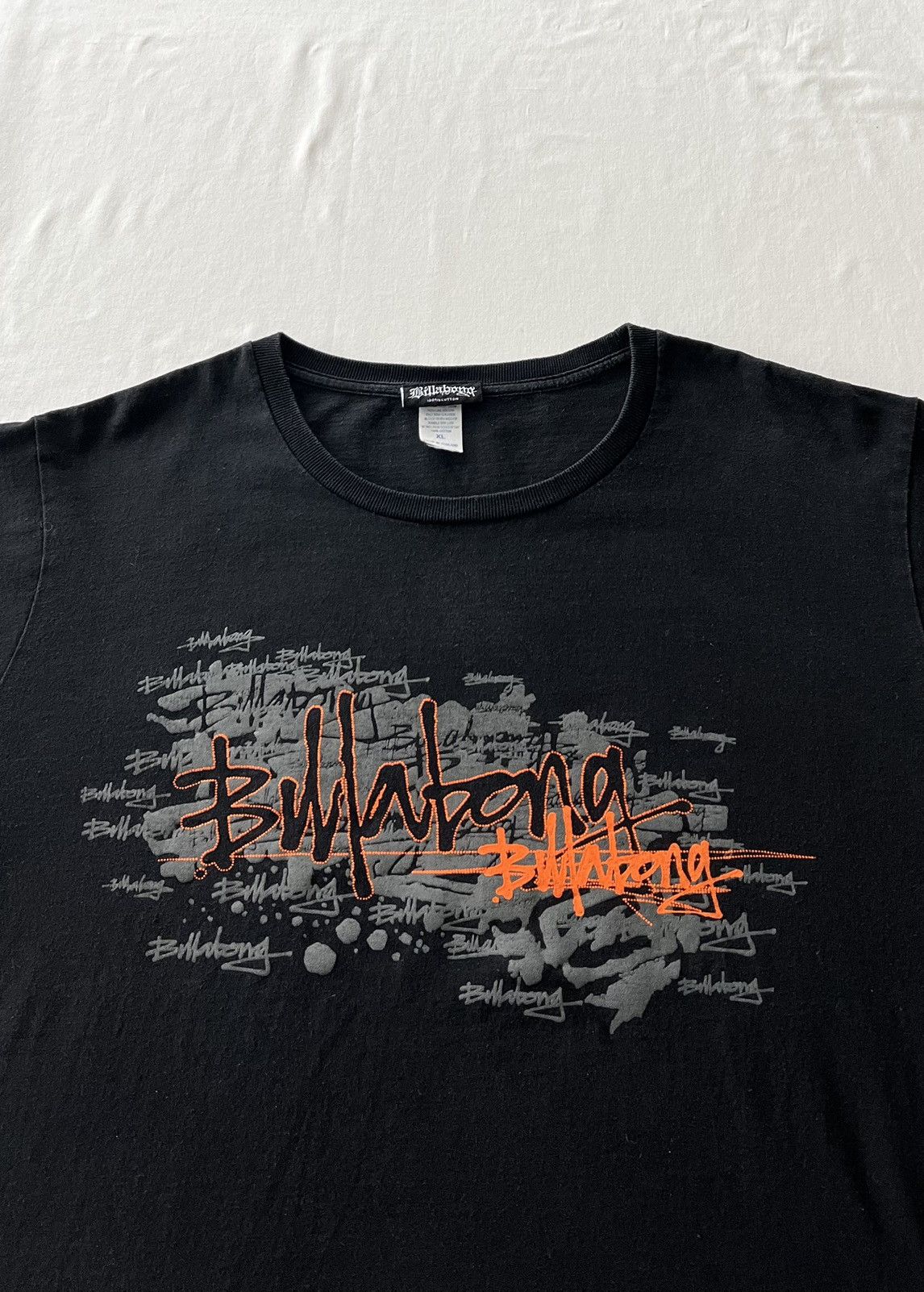 Billabong Vintage 90s Billabong Streetwear Black Tee (Surf Style) Size US XL / EU 56 / 4 - 3 Thumbnail