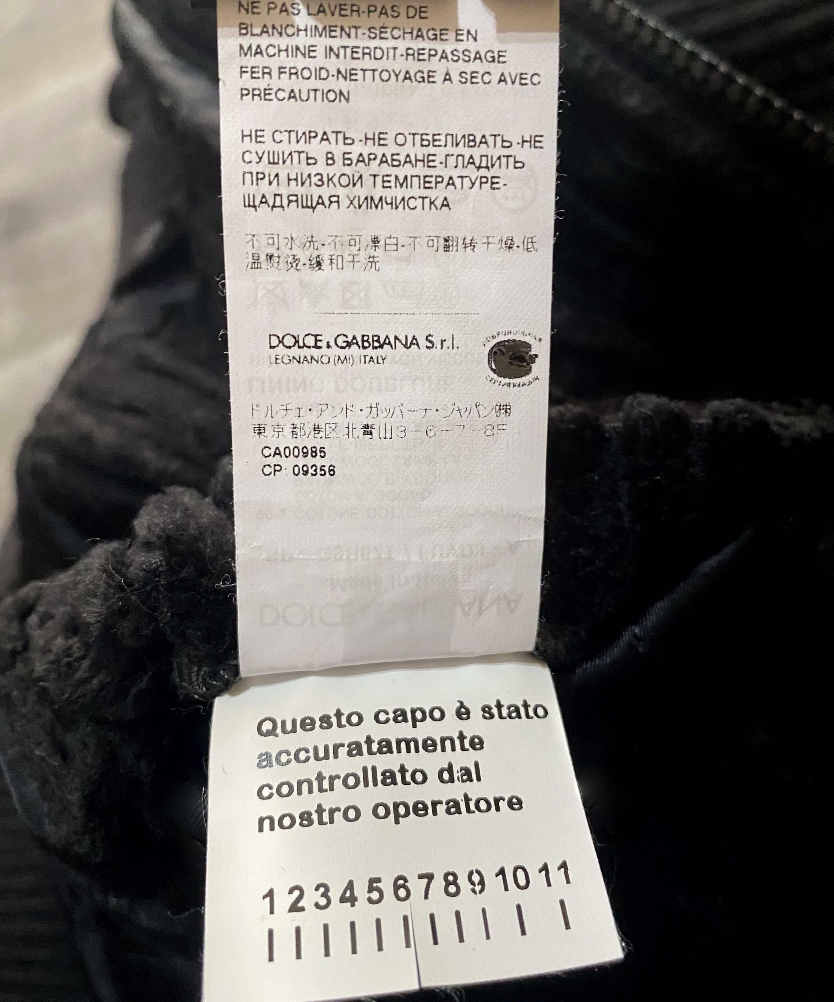 Dolce & Gabbana Dolce Gabbana D&G Black Velvet Bomber Light Jacket Size US M / EU 48-50 / 2 - 15 Thumbnail