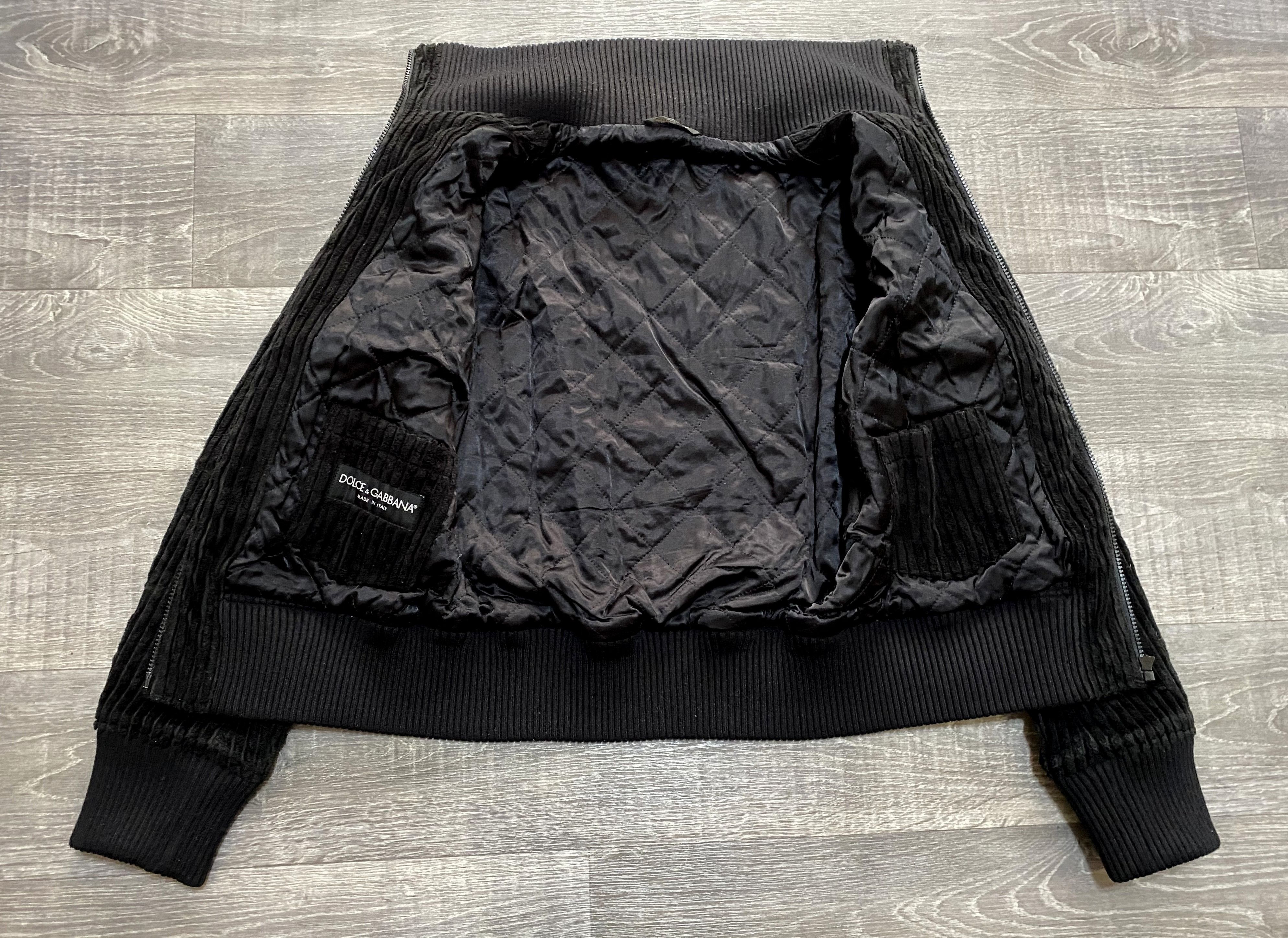 Dolce & Gabbana Dolce Gabbana D&G Black Velvet Bomber Light Jacket Size US M / EU 48-50 / 2 - 9 Thumbnail