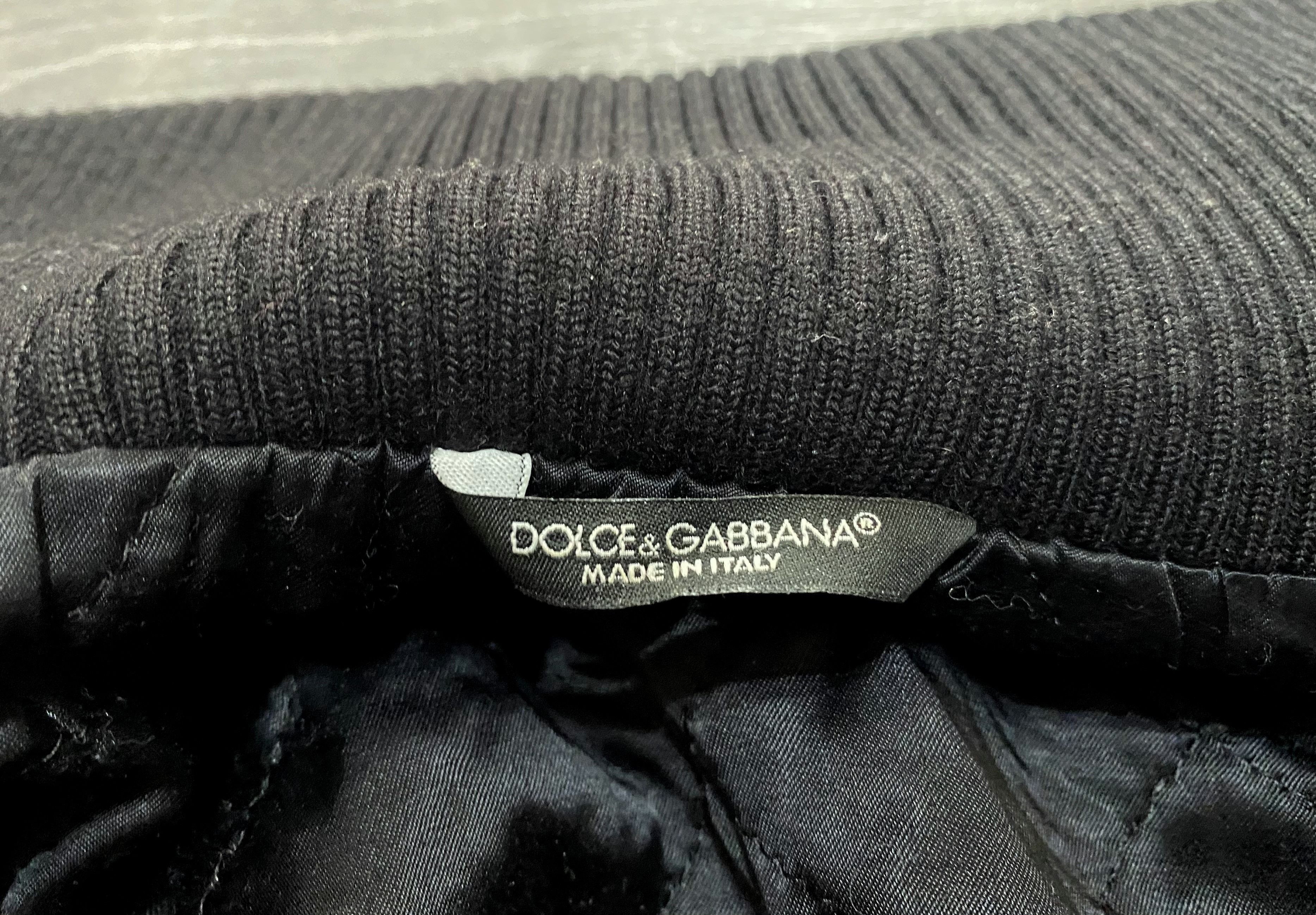Dolce & Gabbana Dolce Gabbana D&G Black Velvet Bomber Light Jacket Size US M / EU 48-50 / 2 - 11 Thumbnail