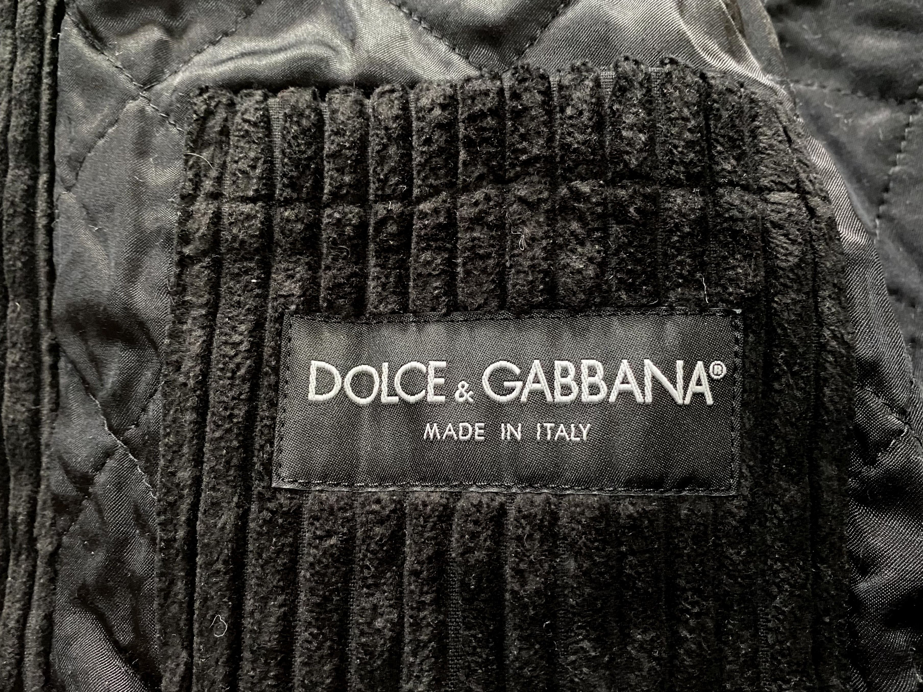 Dolce & Gabbana Dolce Gabbana D&G Black Velvet Bomber Light Jacket Size US M / EU 48-50 / 2 - 12 Thumbnail