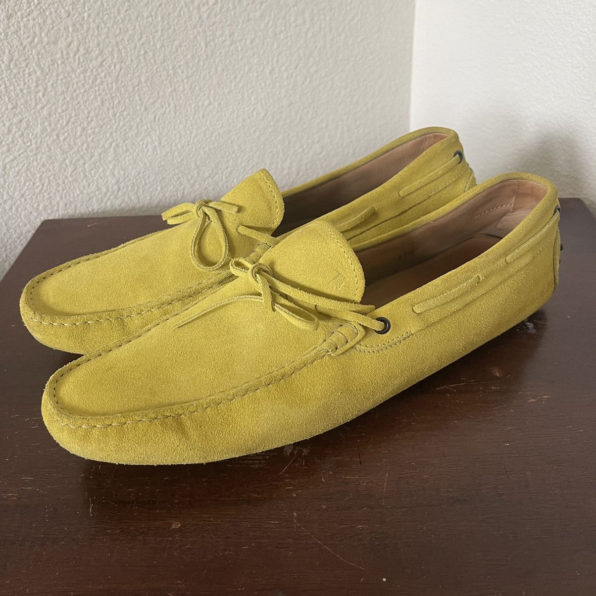 TODs Slip On Lace Front Driver Loafers