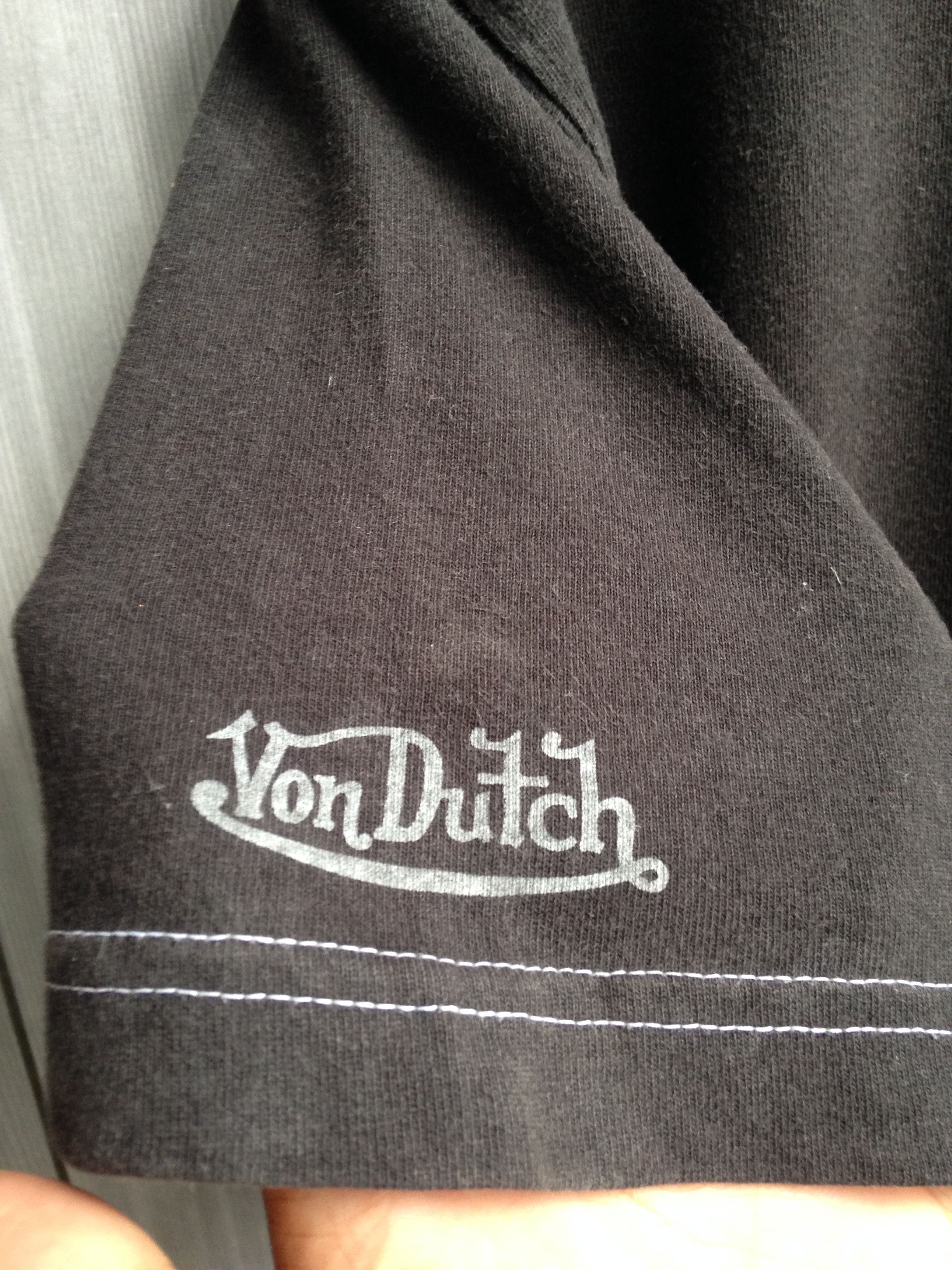 Von Dutch Von Dutch Skull Big Print Black T-Shirt Size US L / EU 52-54 / 3 - 4 Thumbnail