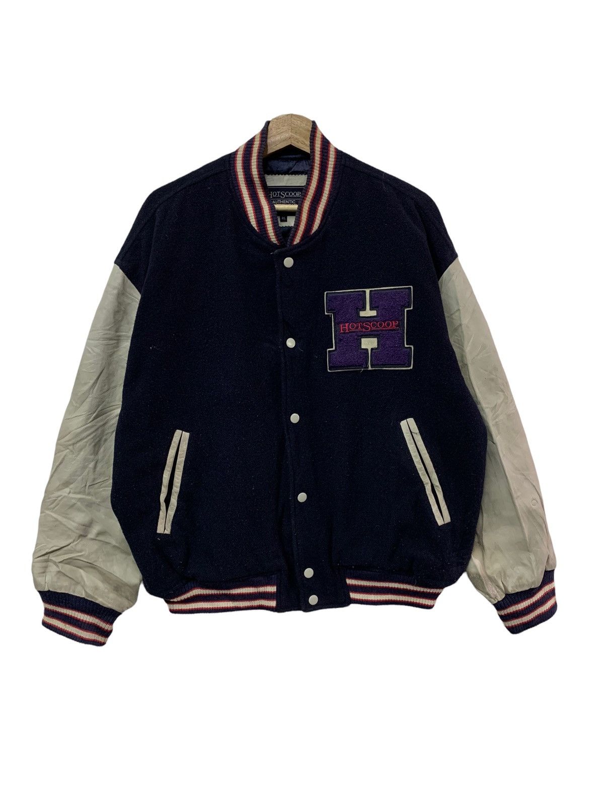 Other 🔥VTG VARSITY JACKETS HOTSCOOP WOOL/LEATHER Size US XL / EU 56 / 4 - 4 Thumbnail