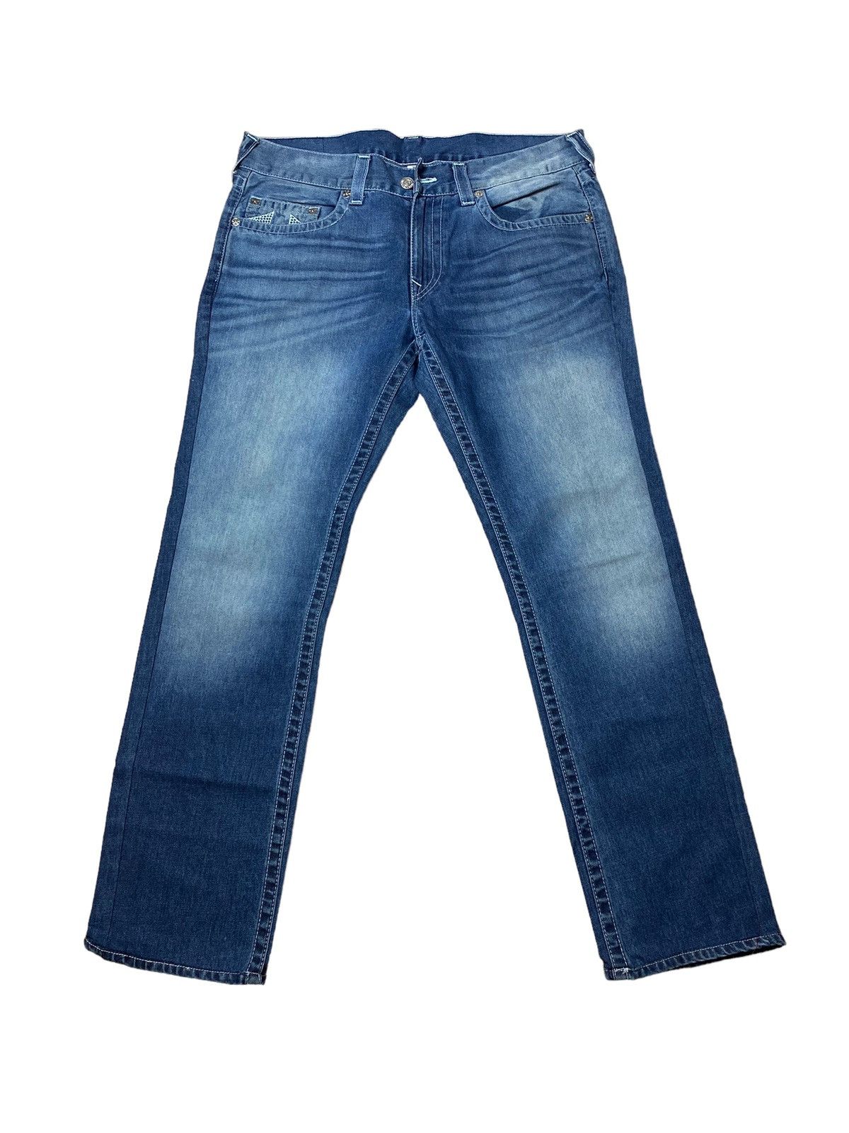 True Religion True Religion Straight Fit Checkered Jeans Size US 36 / EU 52 - 1 Thumbnail