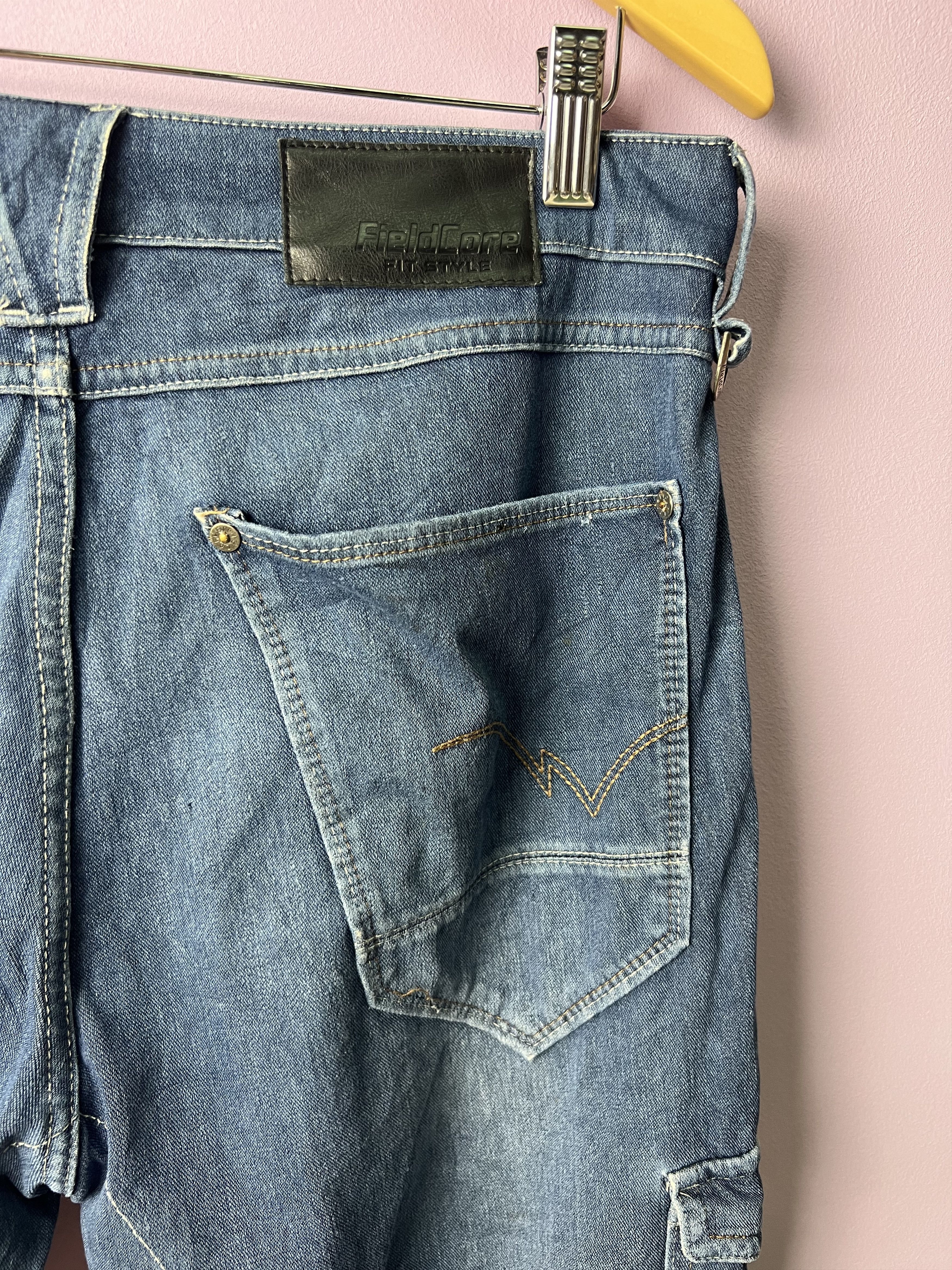 Japanese Brand 🔥Fieldcore Soft Denim Cargo Pants Size US 33 - 14 Thumbnail
