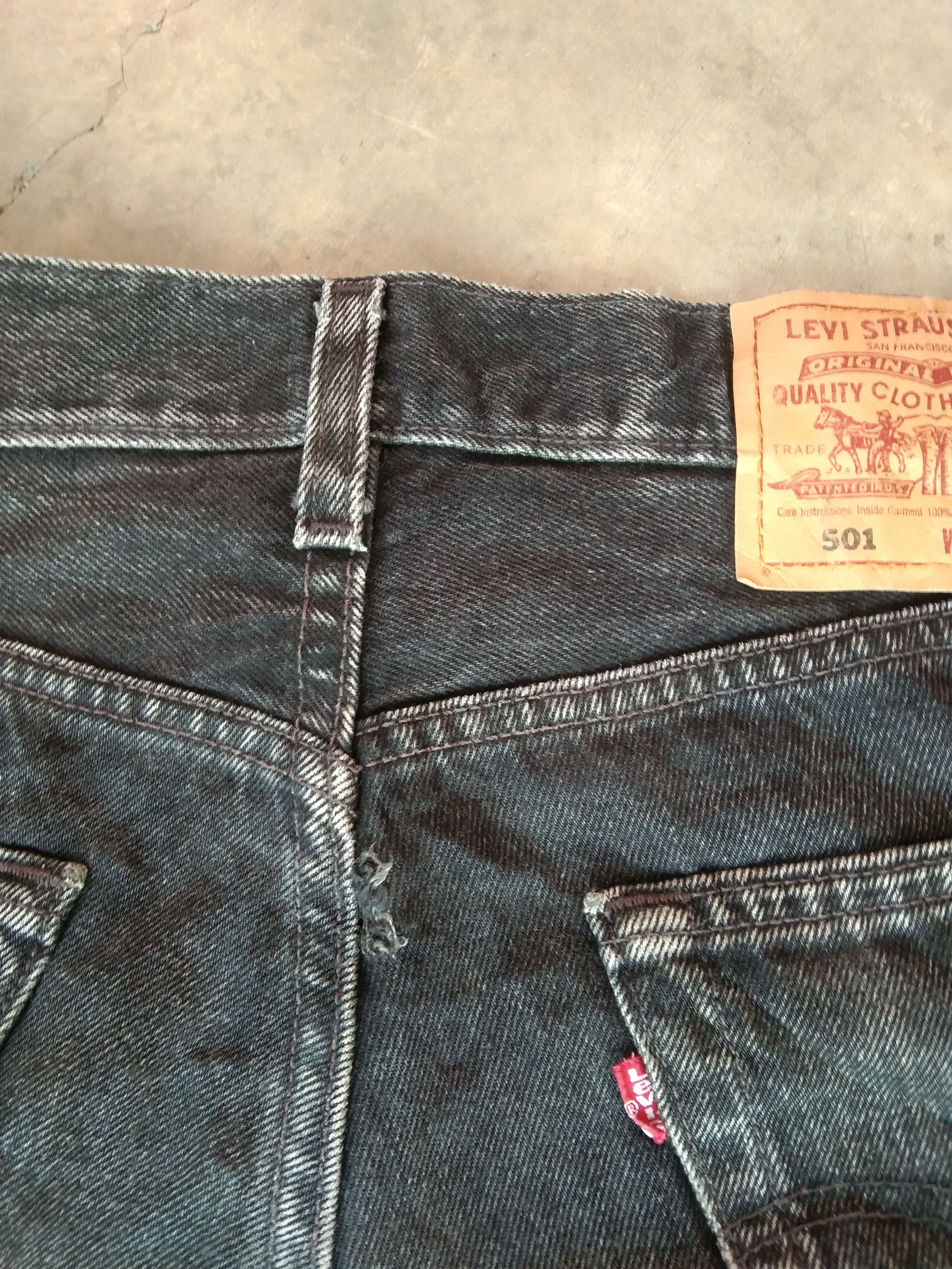 Levi's 90s Vintage Levi's 501 Made In USA Cropped Distressed Jeans Size US 29 - 4 Thumbnail