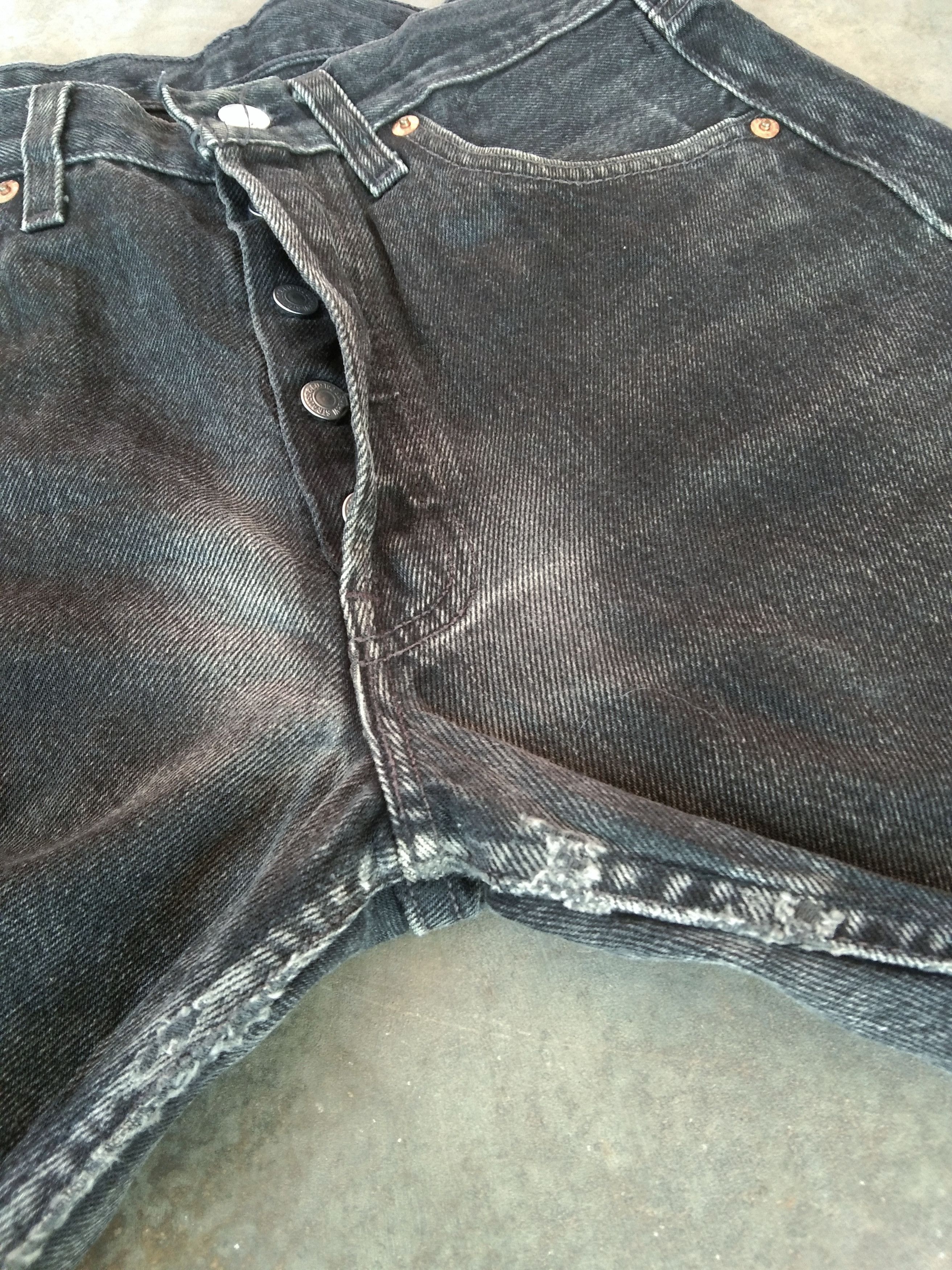 Levi's 90s Vintage Levi's 501 Made In USA Cropped Distressed Jeans Size US 29 - 6 Thumbnail