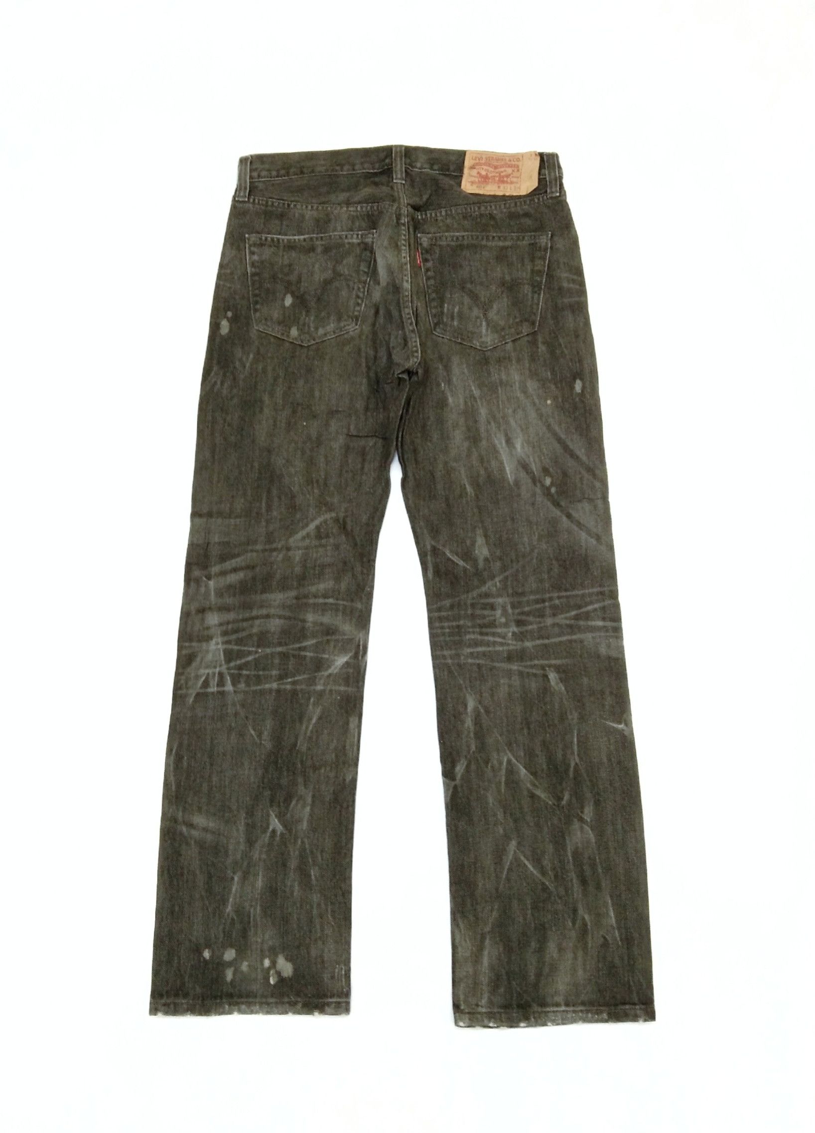 Levi's Vintage Levi's 501 Black Straight Leg Distressed Jeans 33x31 Size US 33 - 2 Thumbnail