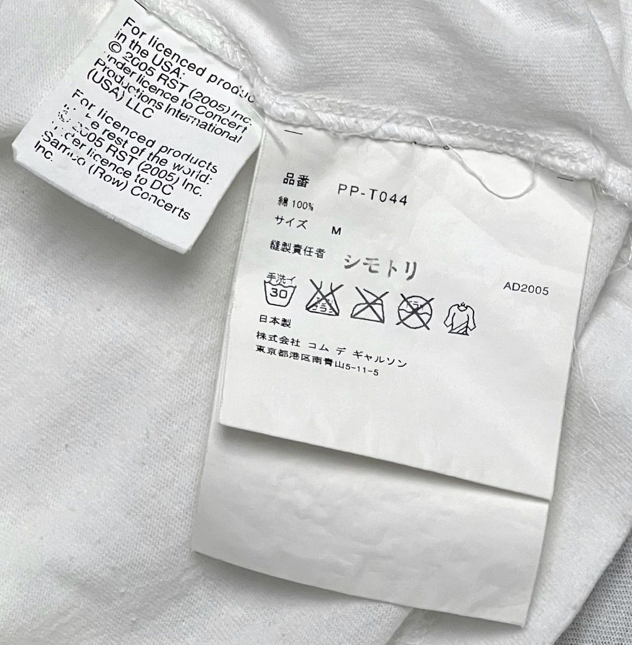 Comme des Garcons × Comme des Garcons Homme Plus × Comme des Garcons PLAY S/S 06 Three Tongue Rolling Stones Tee Size US M / EU 48-50 / 2 - 6 Thumbnail