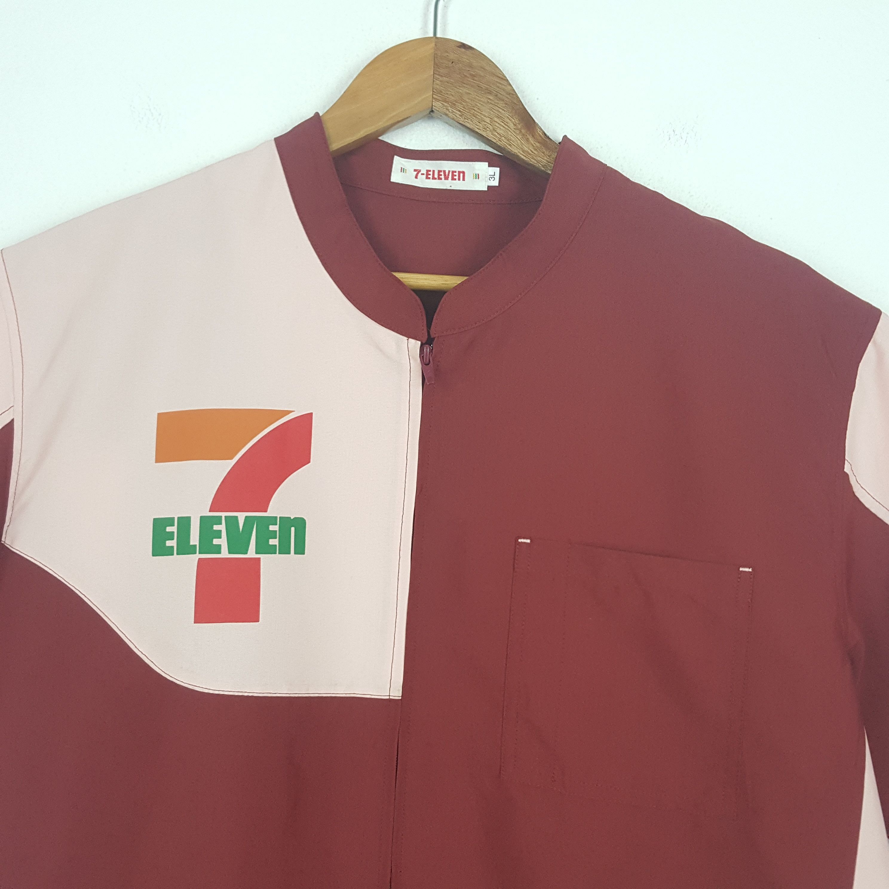 Japanese Brand × Vintage Vintage 7 ELEVEN Colour Uniform Worshirt Jacket Size US XL / EU 56 / 4 - 6 Thumbnail