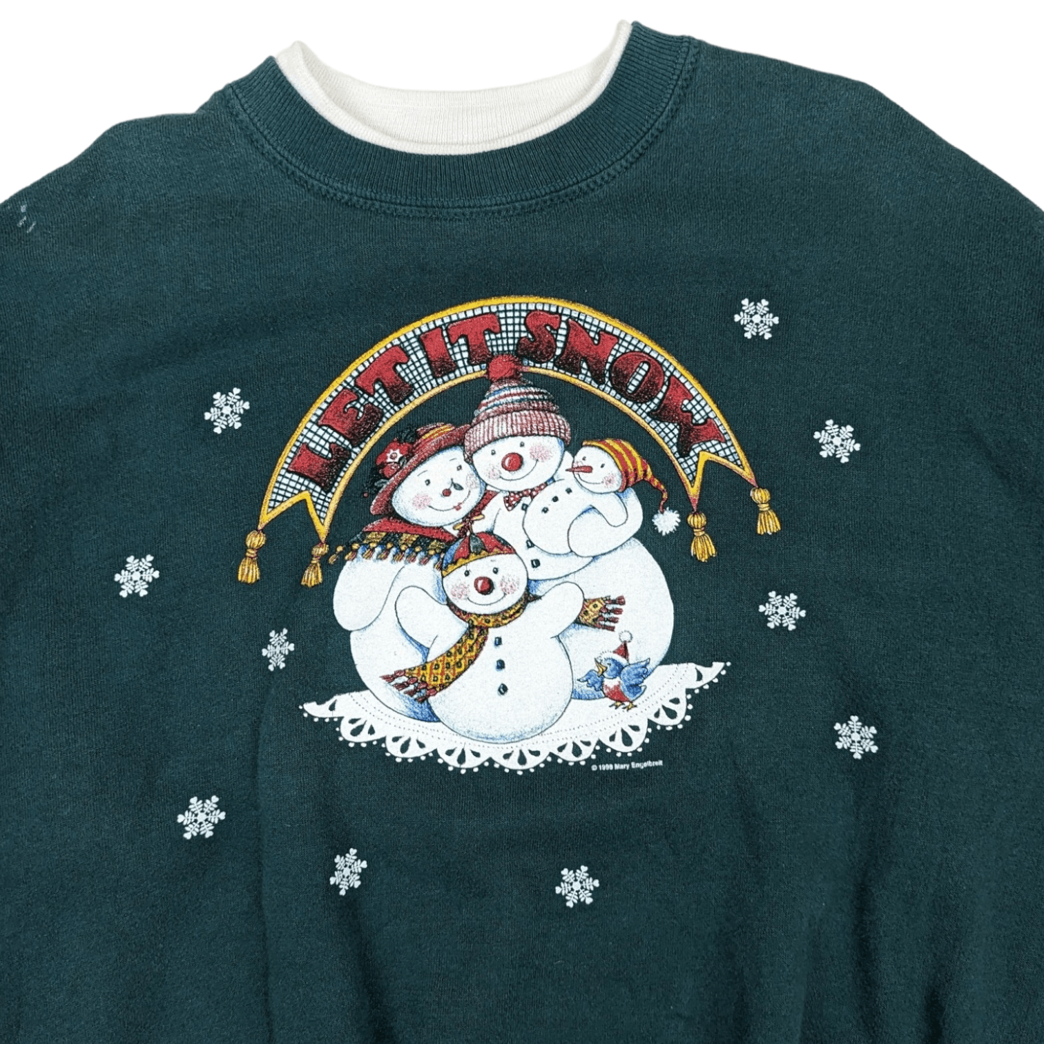 Vintage Vintage 1998 MARRY ENGELBREIT Snowman Christmas Sweatshirt Size US L / EU 52-54 / 3 - 4 Thumbnail