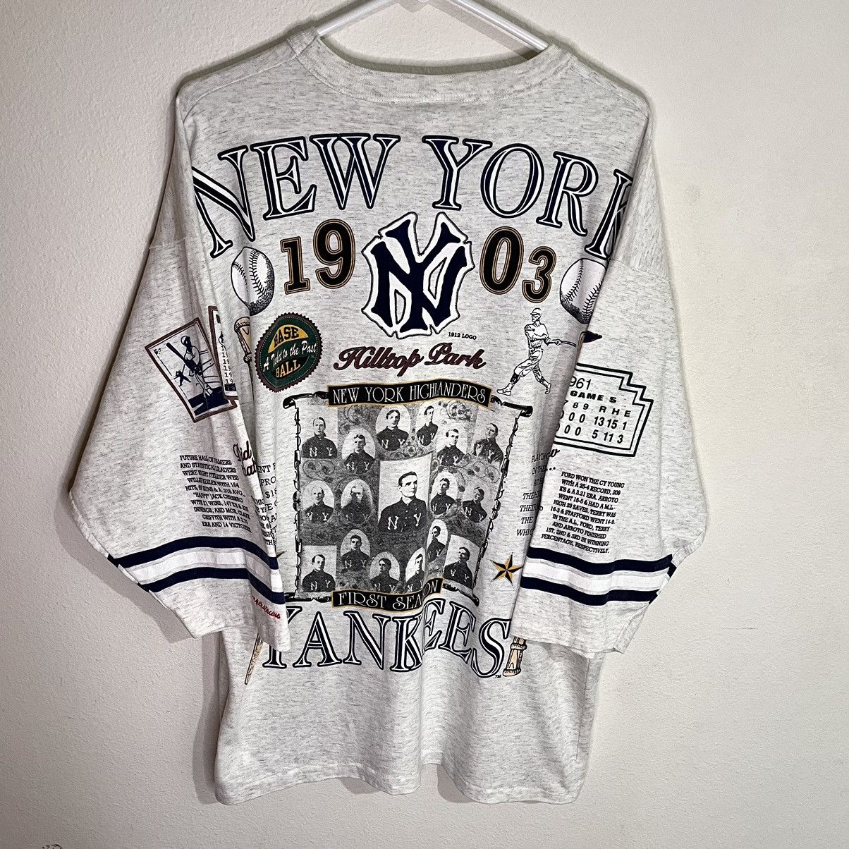 MLB Vintage New York Yankees Long Gone AOP t-shirt jersey Size US XL / EU 56 / 4 - 4 Thumbnail