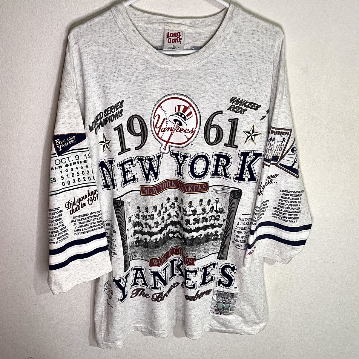MLB Vintage New York Yankees Long Gone AOP t-shirt jersey Size US XL / EU 56 / 4 - 1 Thumbnail