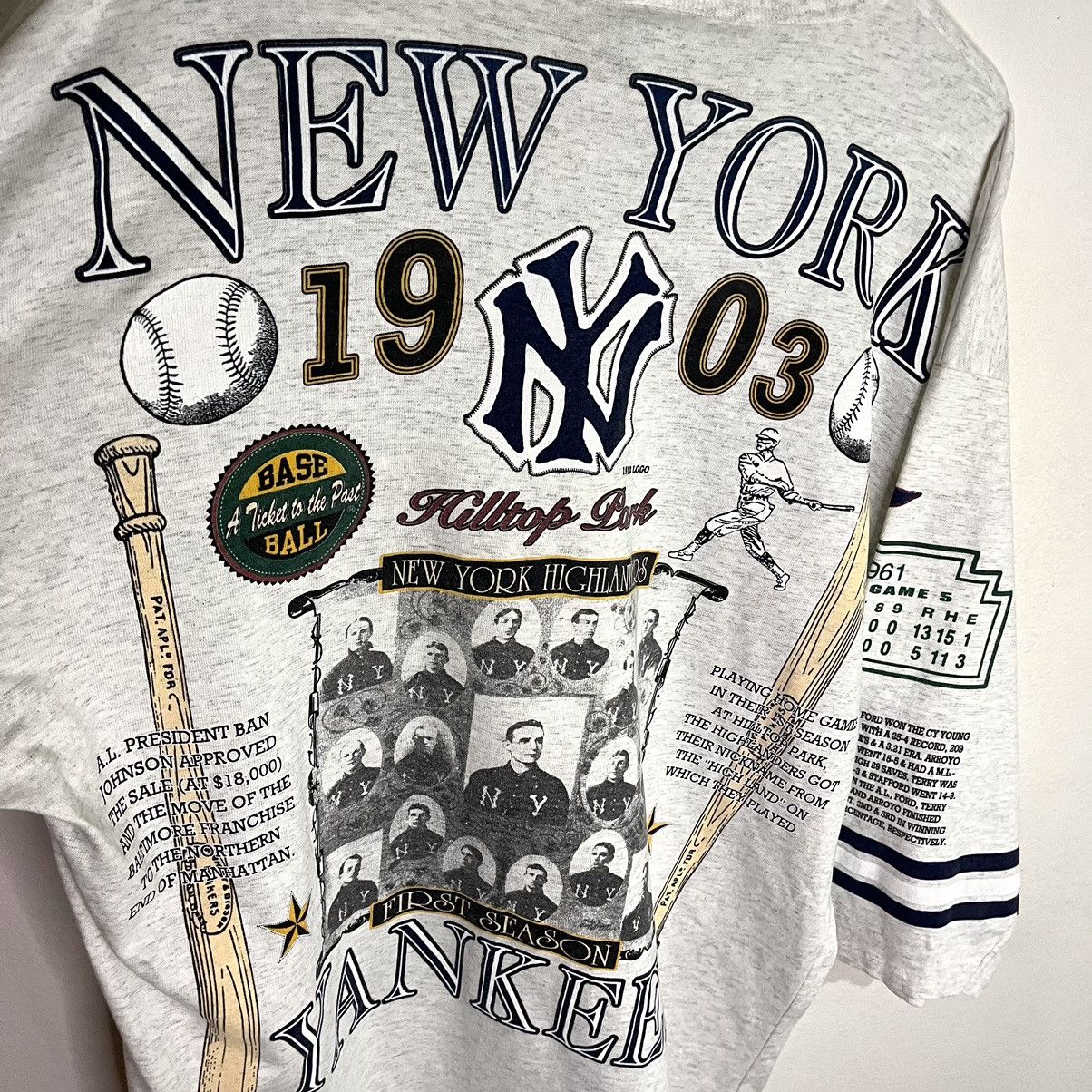 MLB Vintage New York Yankees Long Gone AOP t-shirt jersey Size US XL / EU 56 / 4 - 6 Thumbnail