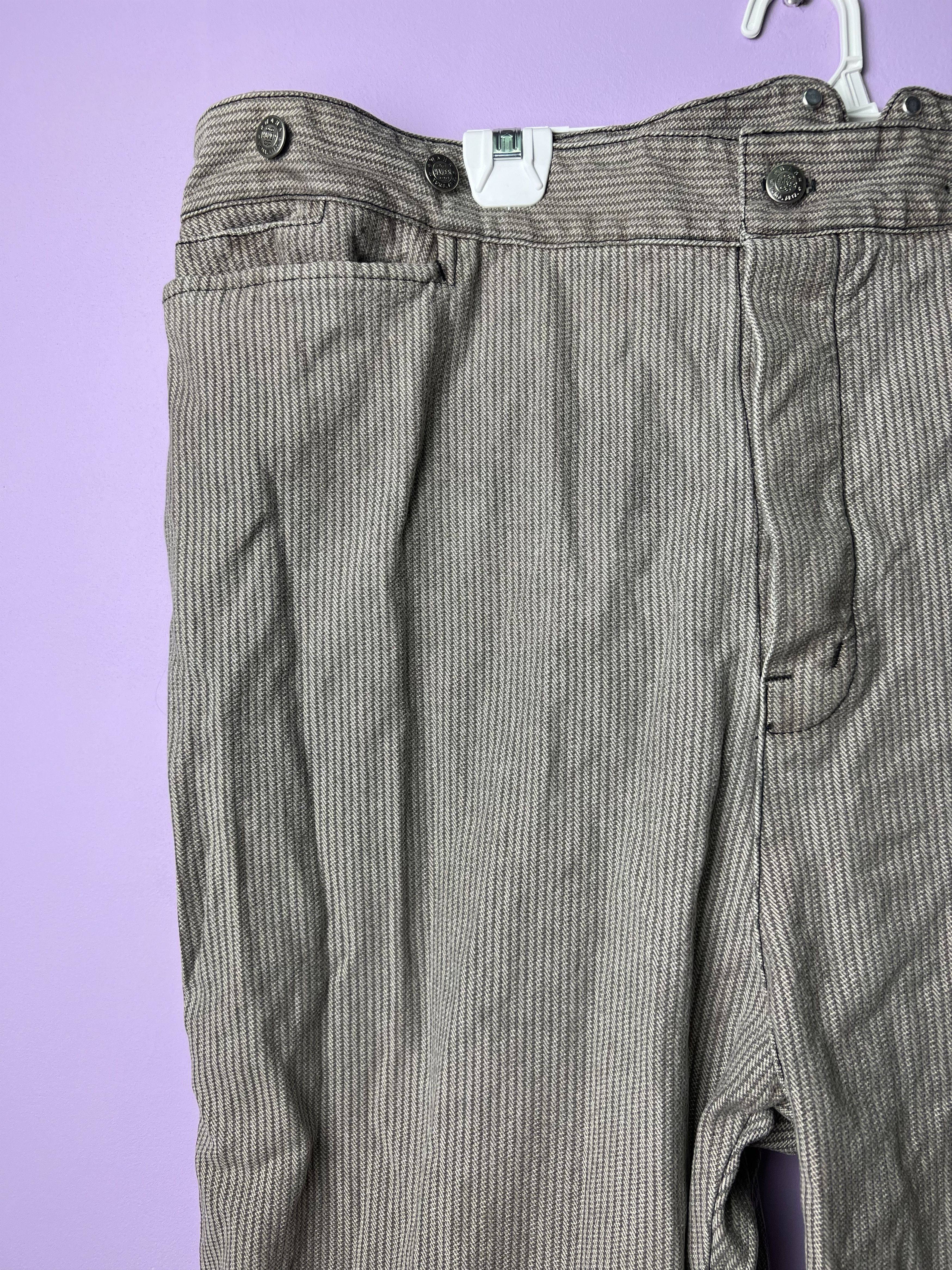 American Apparel 🔥Very Rare Hickory Stripe Wah Maker Work Pants Size US 44 / EU 60 - 4 Thumbnail