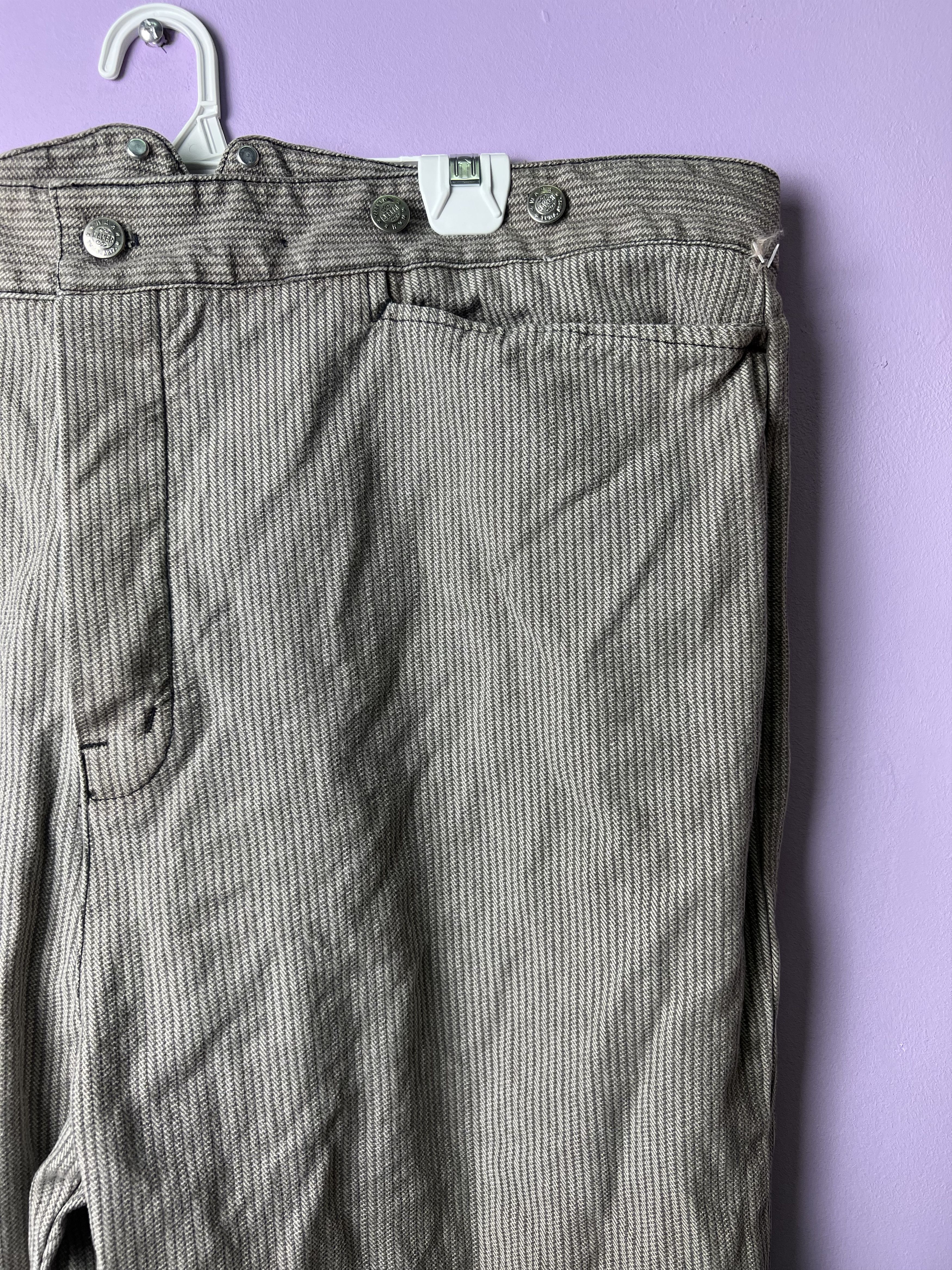 American Apparel 🔥Very Rare Hickory Stripe Wah Maker Work Pants Size US 44 / EU 60 - 3 Thumbnail