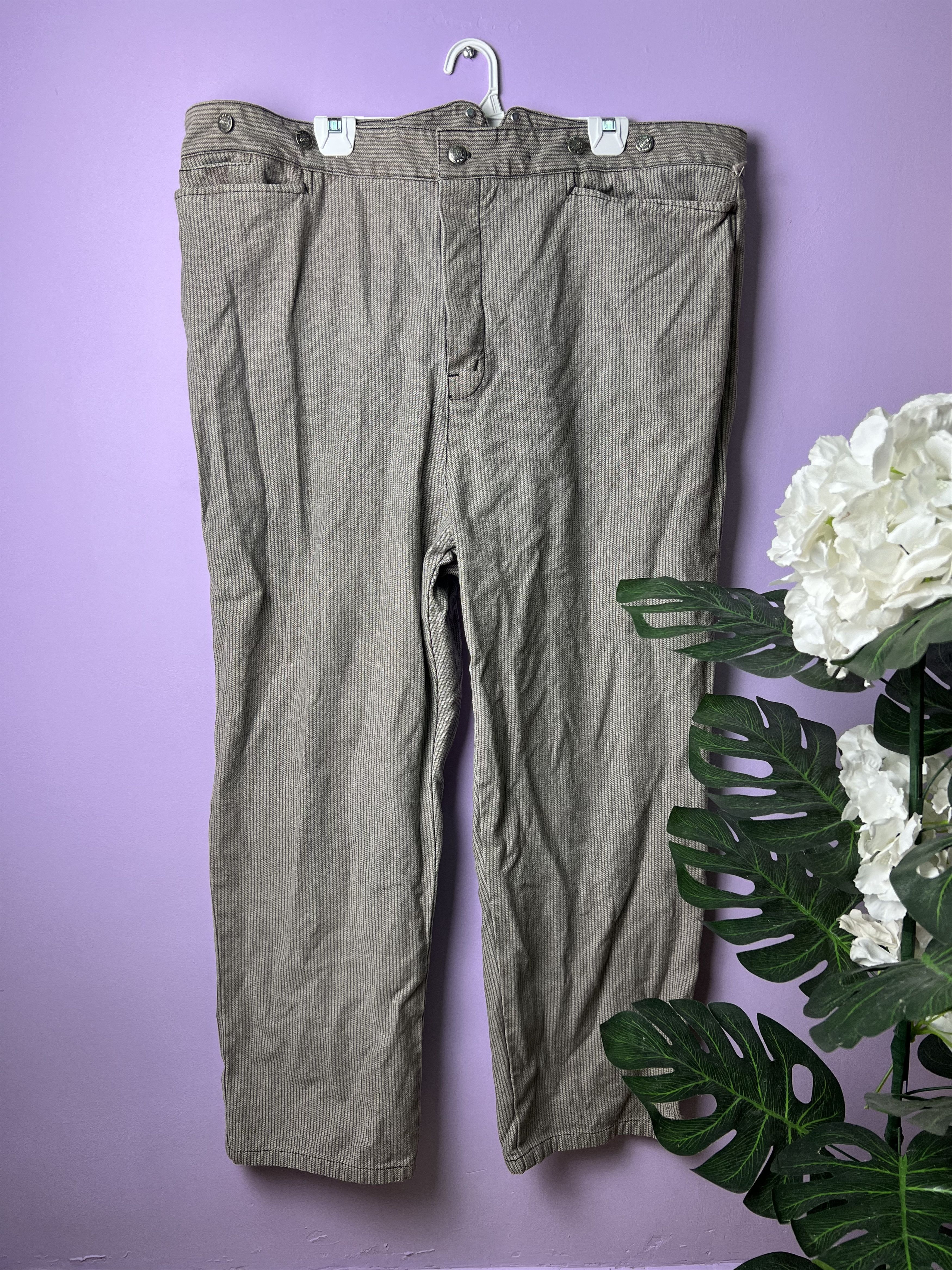 American Apparel 🔥Very Rare Hickory Stripe Wah Maker Work Pants Size US 44 / EU 60 - 1 Thumbnail