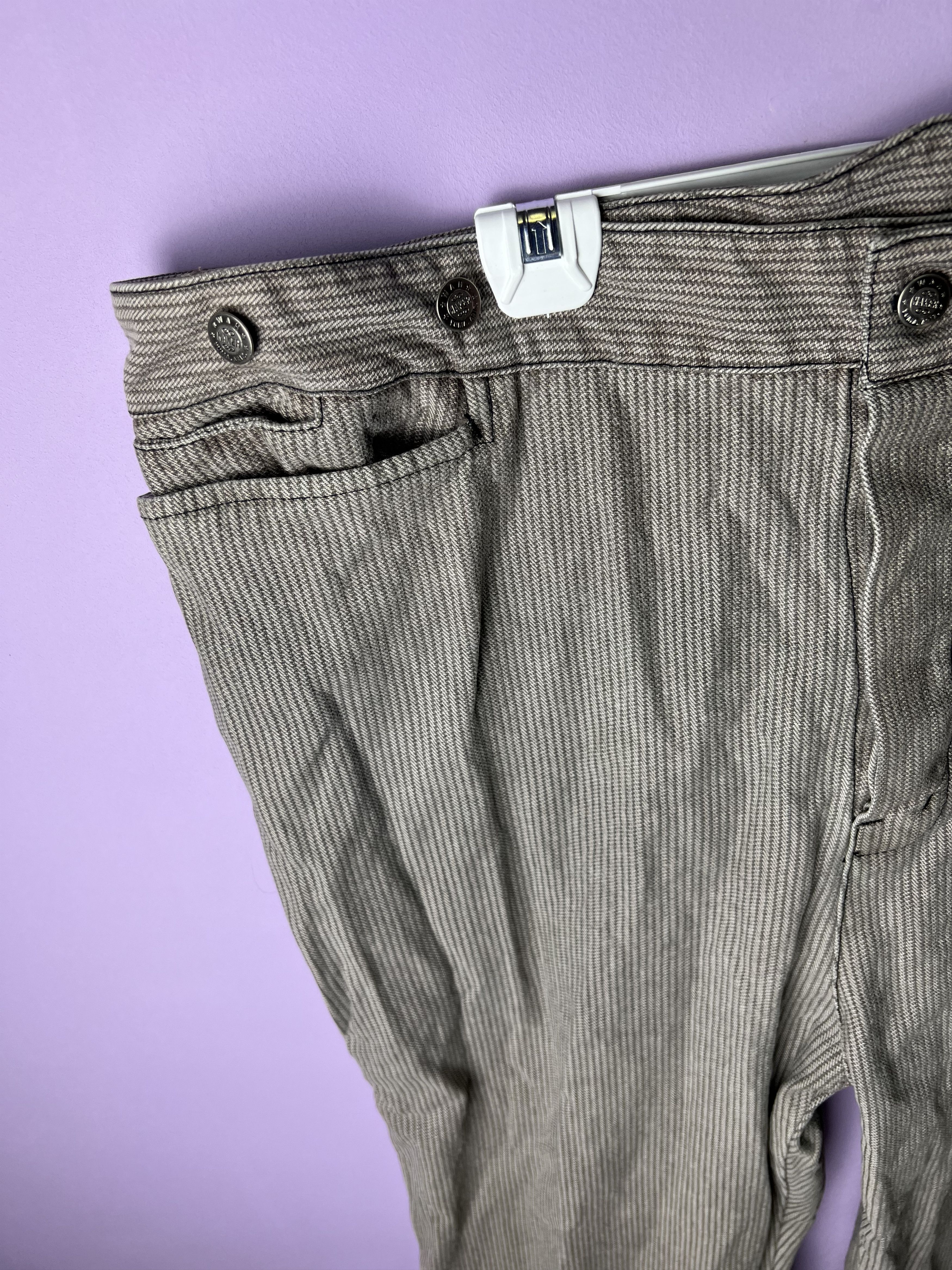 American Apparel 🔥Very Rare Hickory Stripe Wah Maker Work Pants Size US 44 / EU 60 - 8 Thumbnail