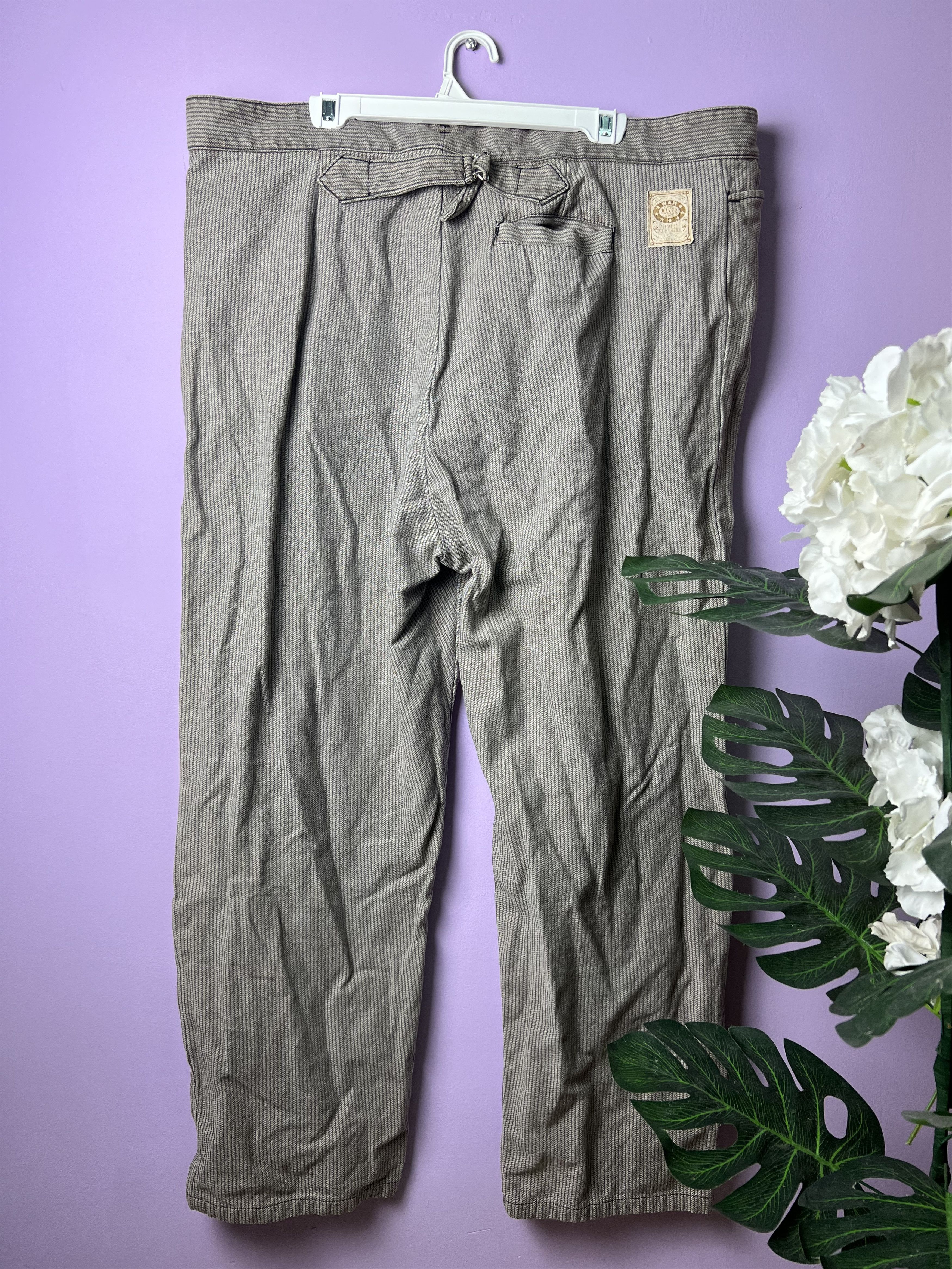 American Apparel 🔥Very Rare Hickory Stripe Wah Maker Work Pants Size US 44 / EU 60 - 2 Thumbnail