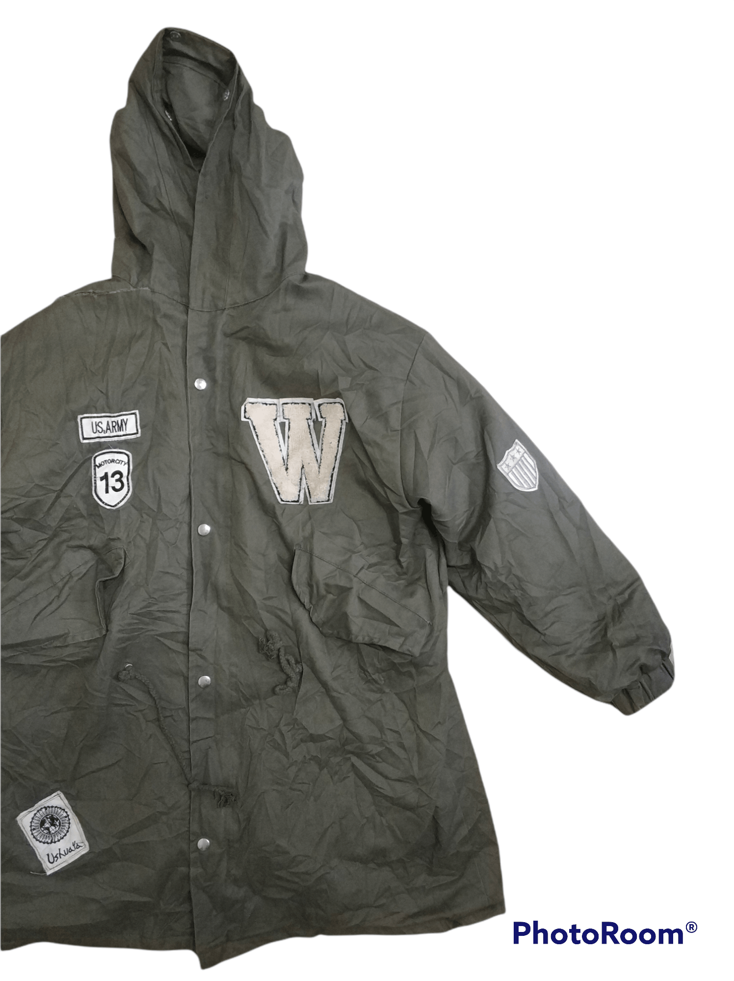 Other 🔥Distressed Unbrand Patches Long Jacket Hoodies Size US L / EU 52-54 / 3 - 4 Thumbnail