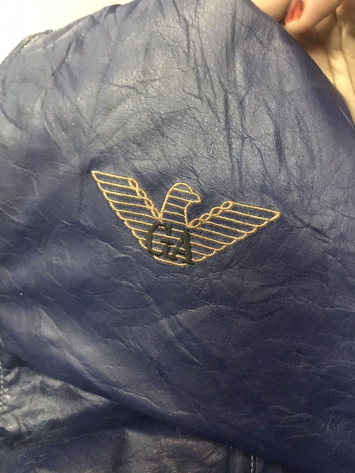Giorgio Armani 90s Vintage Giorgio Armani Leather jacket Size US XL / EU 56 / 4 - 8 Thumbnail