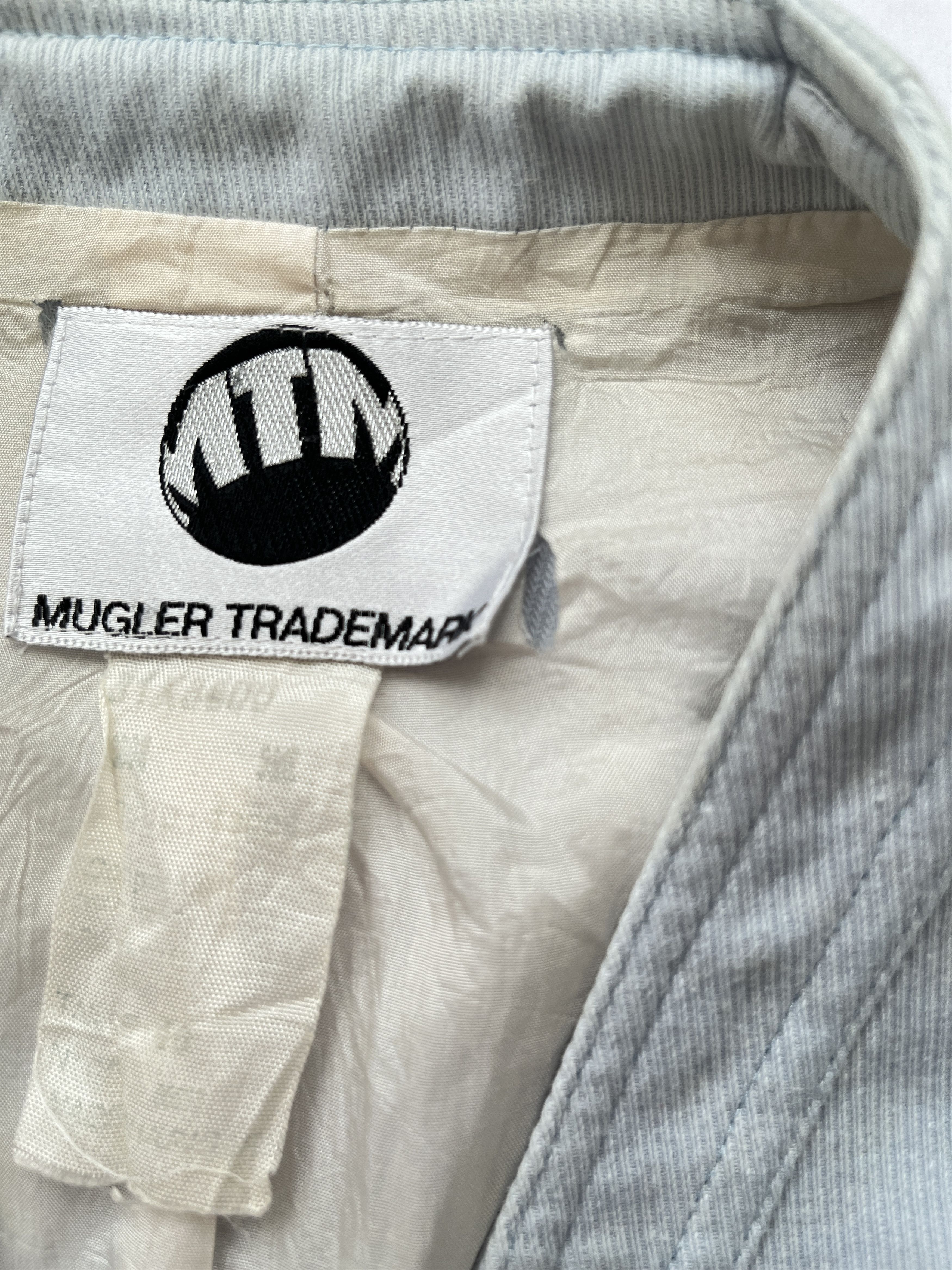 Mugler ⚡️QUICK SALE⚡️Thierry Mugler MTM Light Blue Cropped Jacket Size S / US 4 / IT 40 - 4 Thumbnail